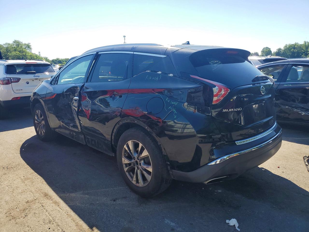 2015 Nissan Murano Sl Black vin: 5N1AZ2MHXFN227970