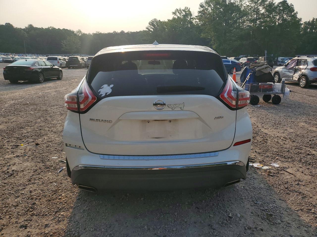2015 Nissan Murano S White vin: 5N1AZ2MHXFN229251