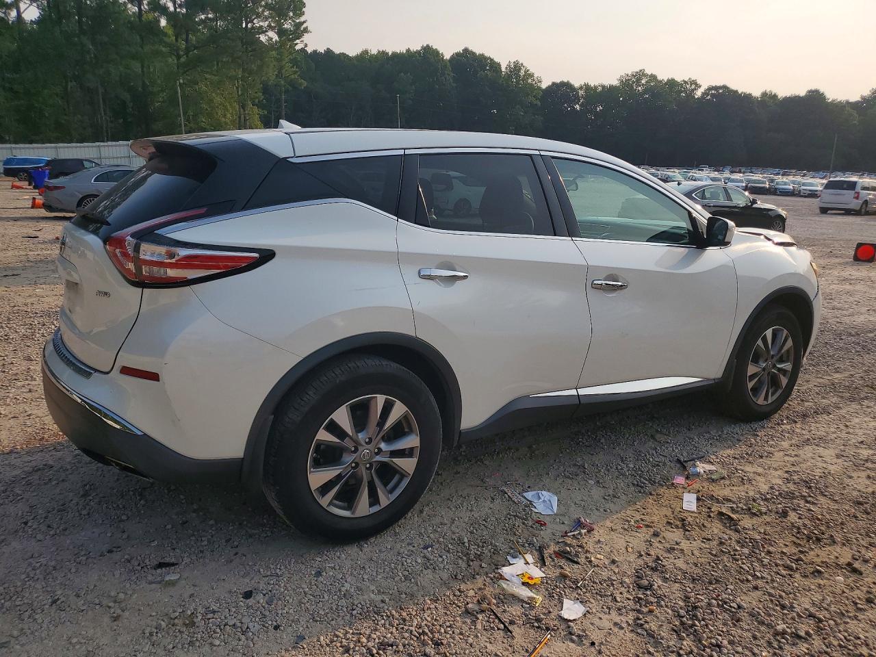 2015 Nissan Murano S White vin: 5N1AZ2MHXFN229251