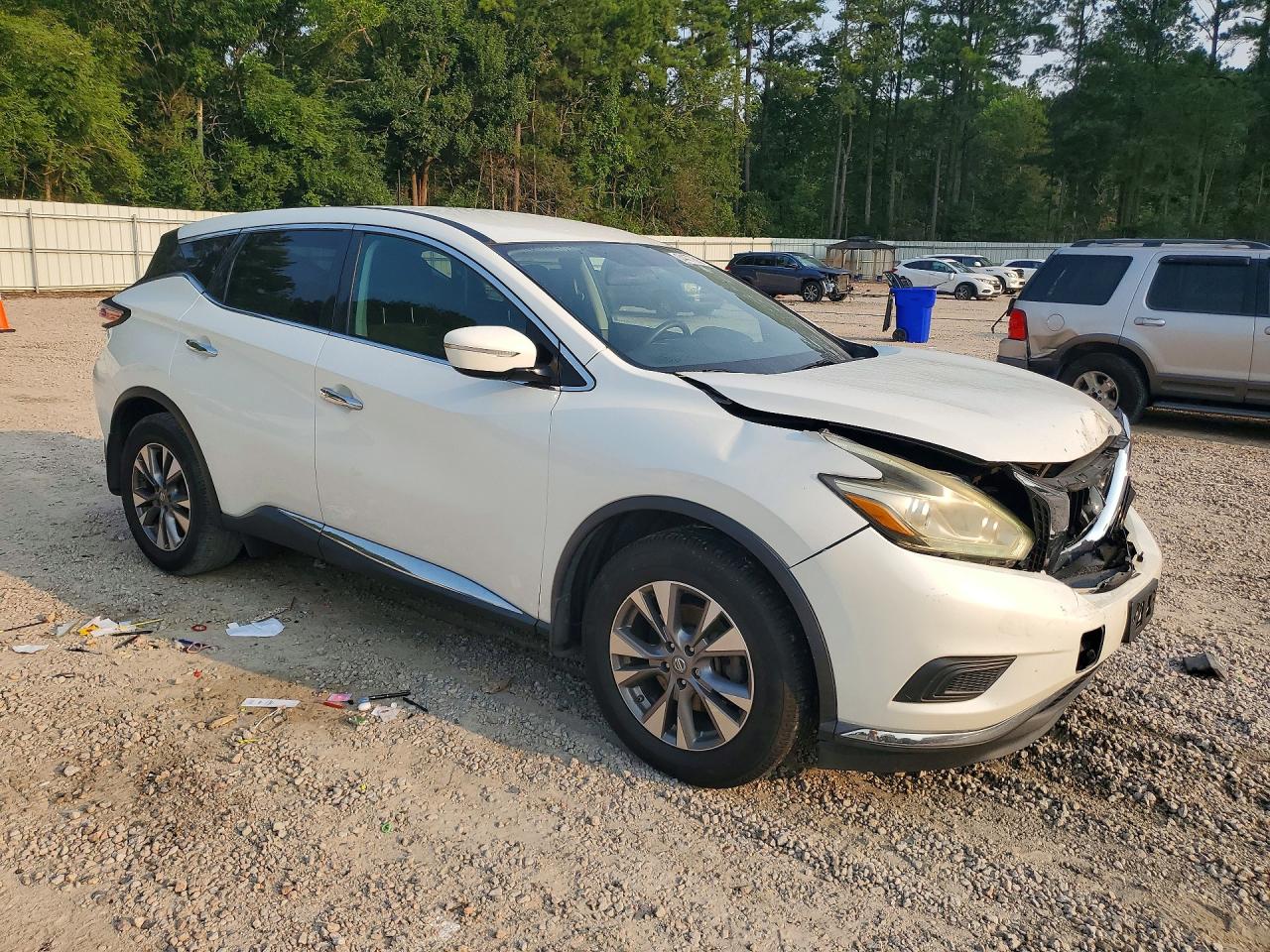 2015 Nissan Murano S White vin: 5N1AZ2MHXFN229251