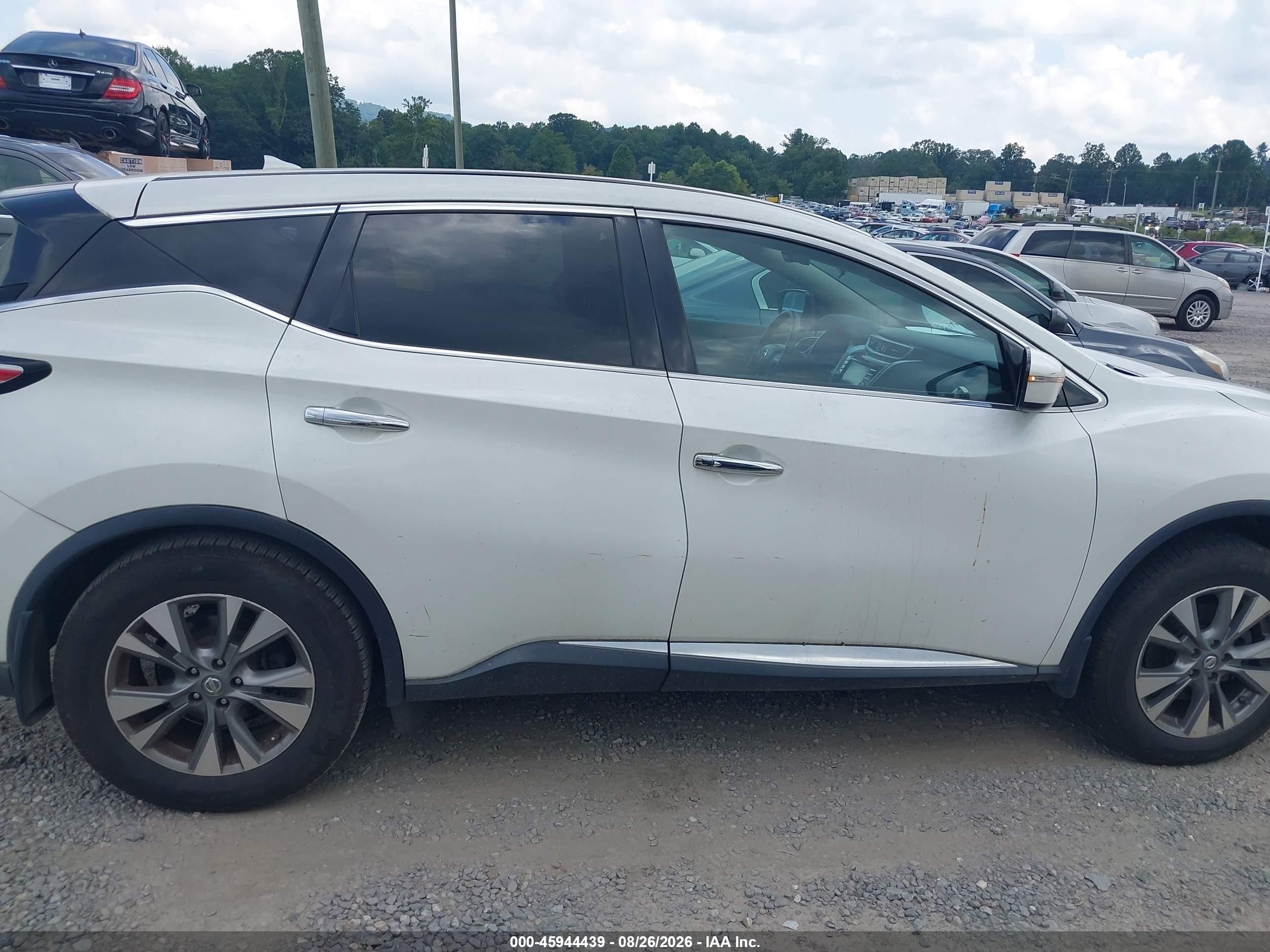 2015 Nissan Murano S White vin: 5N1AZ2MHXFN258832