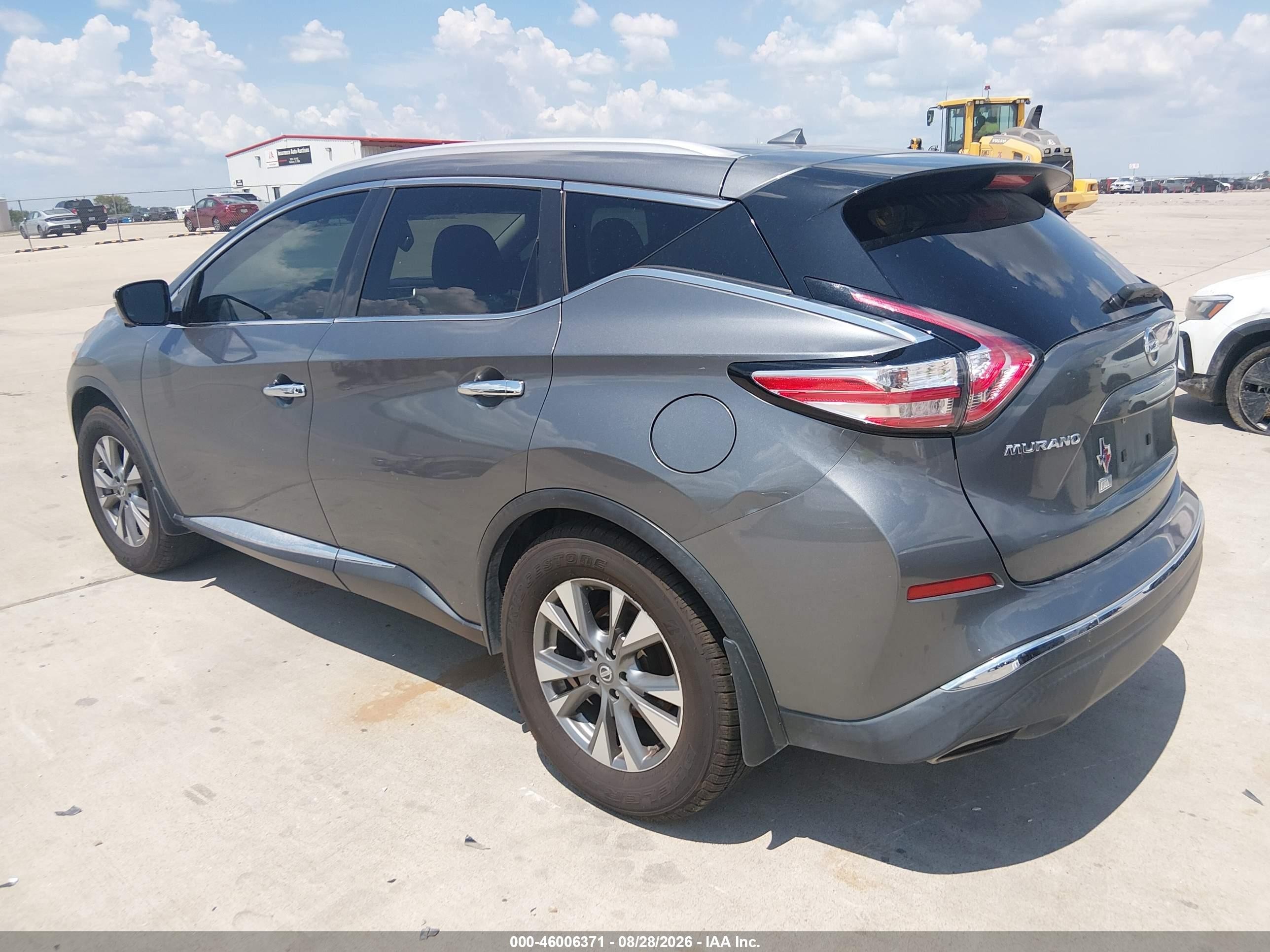 2015 Nissan Murano Sl Серый vin: 5N1AZ2MHXFN262461