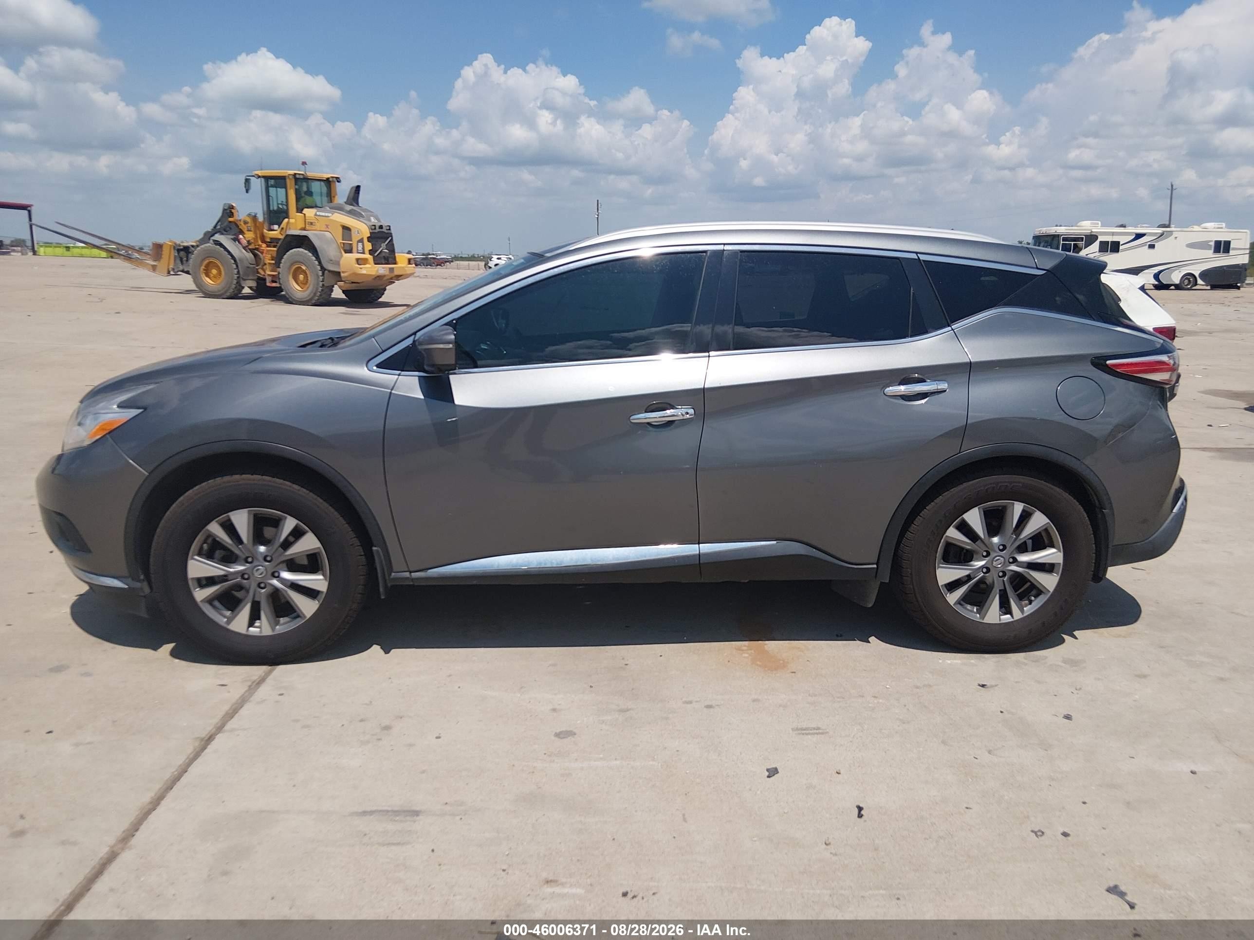2015 Nissan Murano Sl Серый vin: 5N1AZ2MHXFN262461