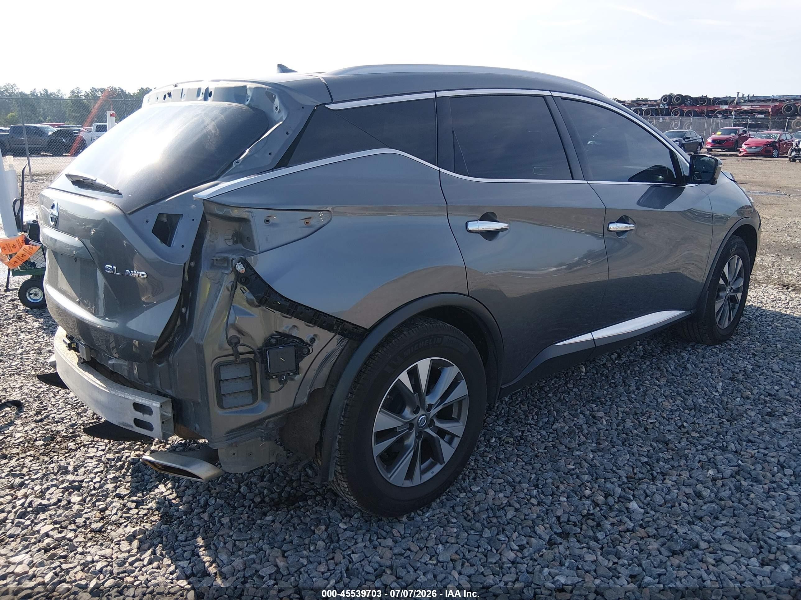 2015 Nissan Murano Sl Серый vin: 5N1AZ2MHXFN263111