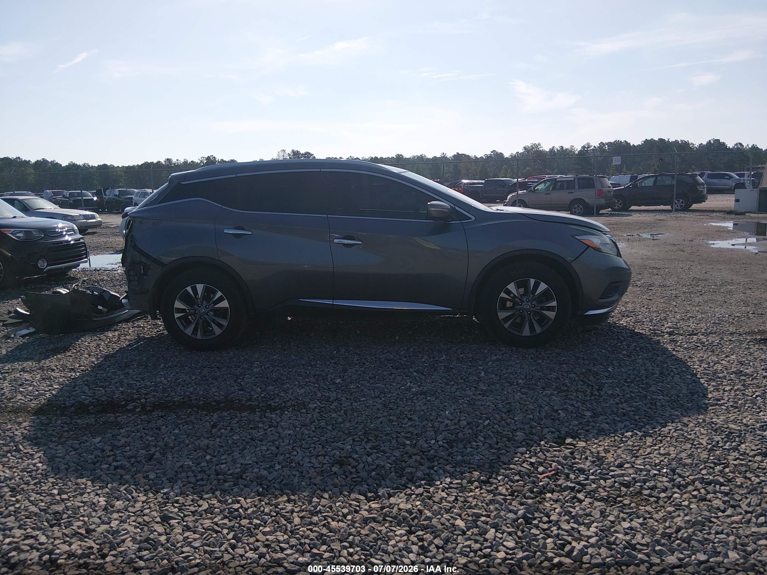 2015 Nissan Murano Sl Серый vin: 5N1AZ2MHXFN263111