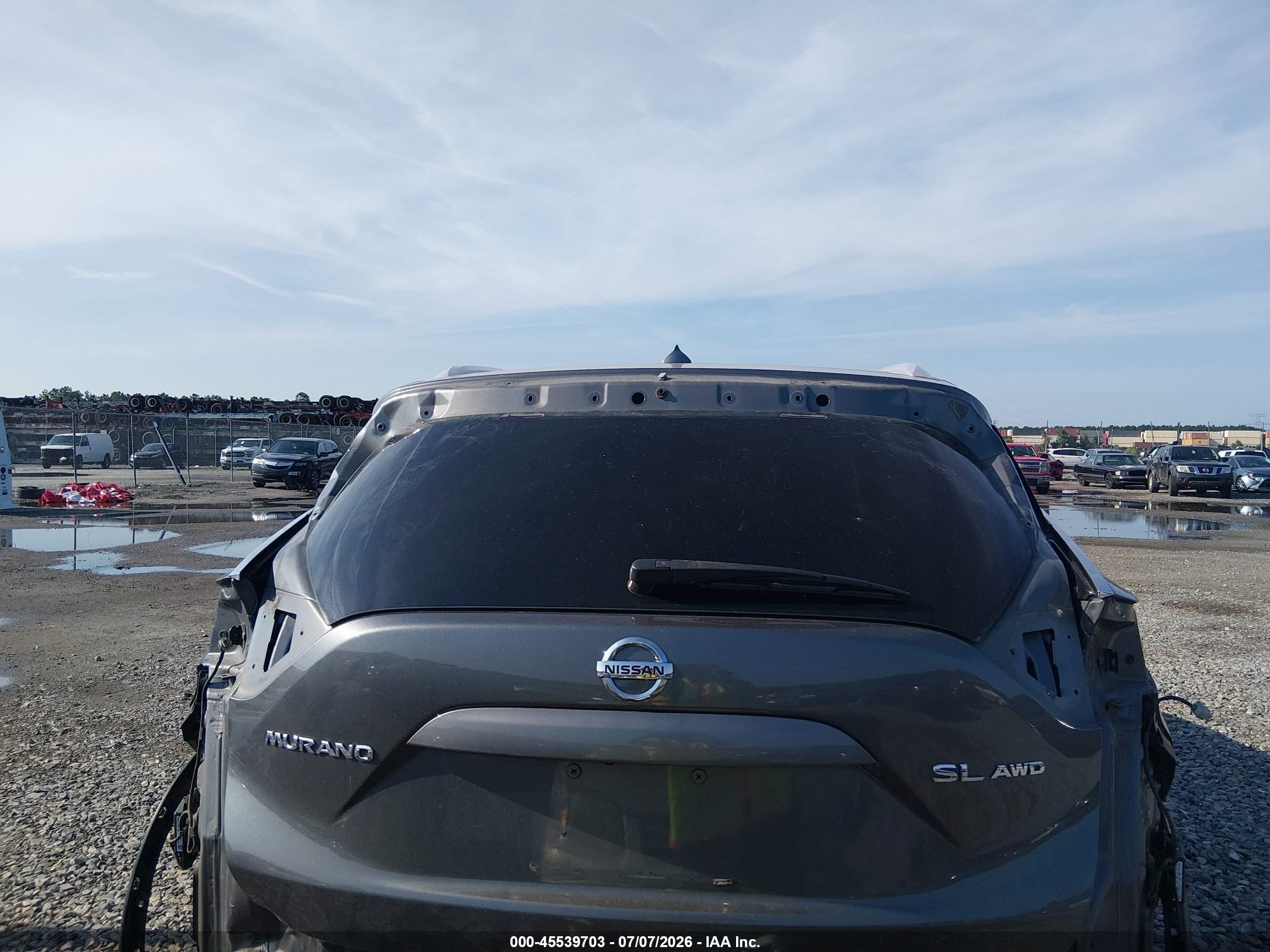 2015 Nissan Murano Sl Серый vin: 5N1AZ2MHXFN263111