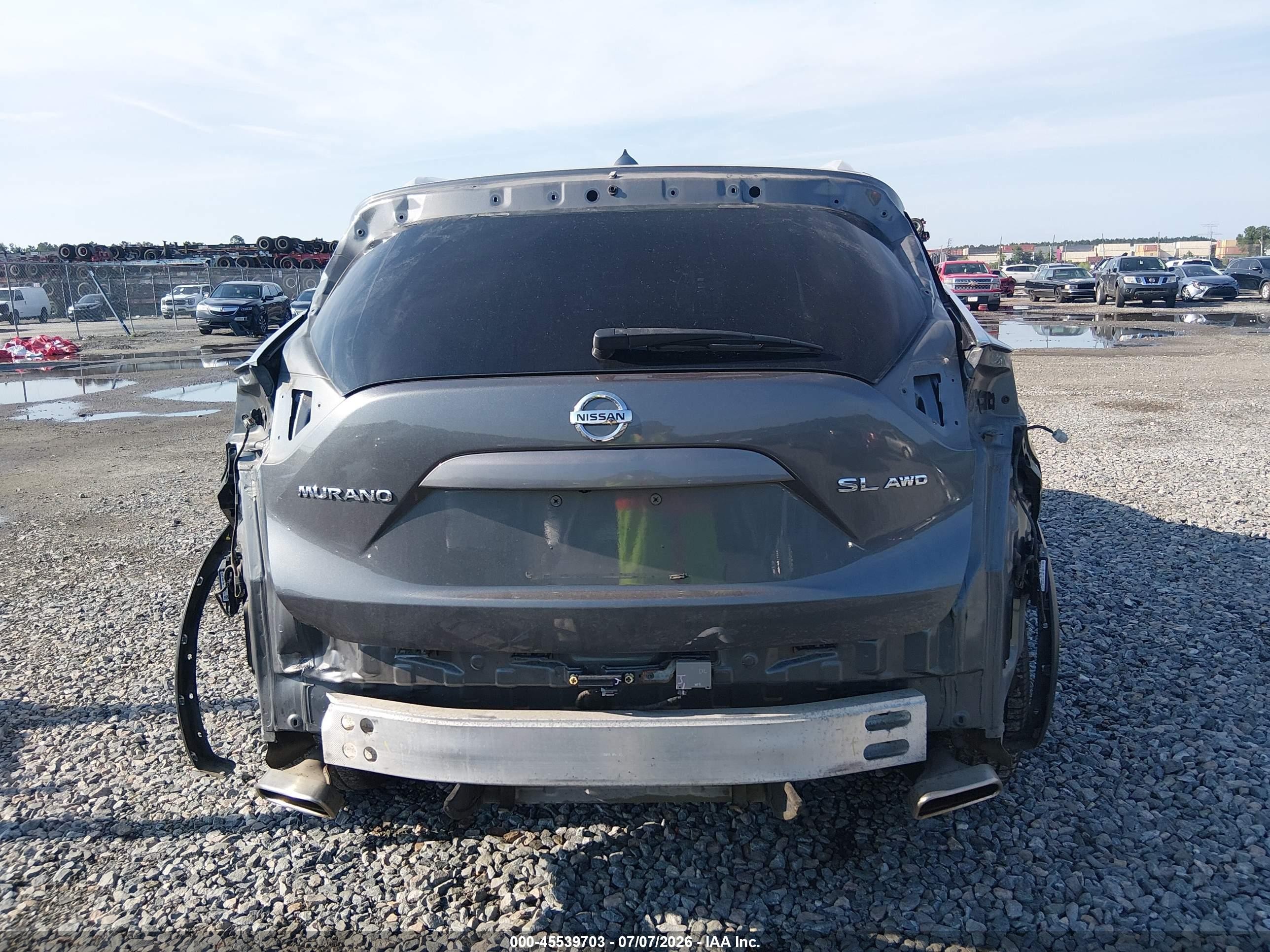 2015 Nissan Murano Sl Серый vin: 5N1AZ2MHXFN263111
