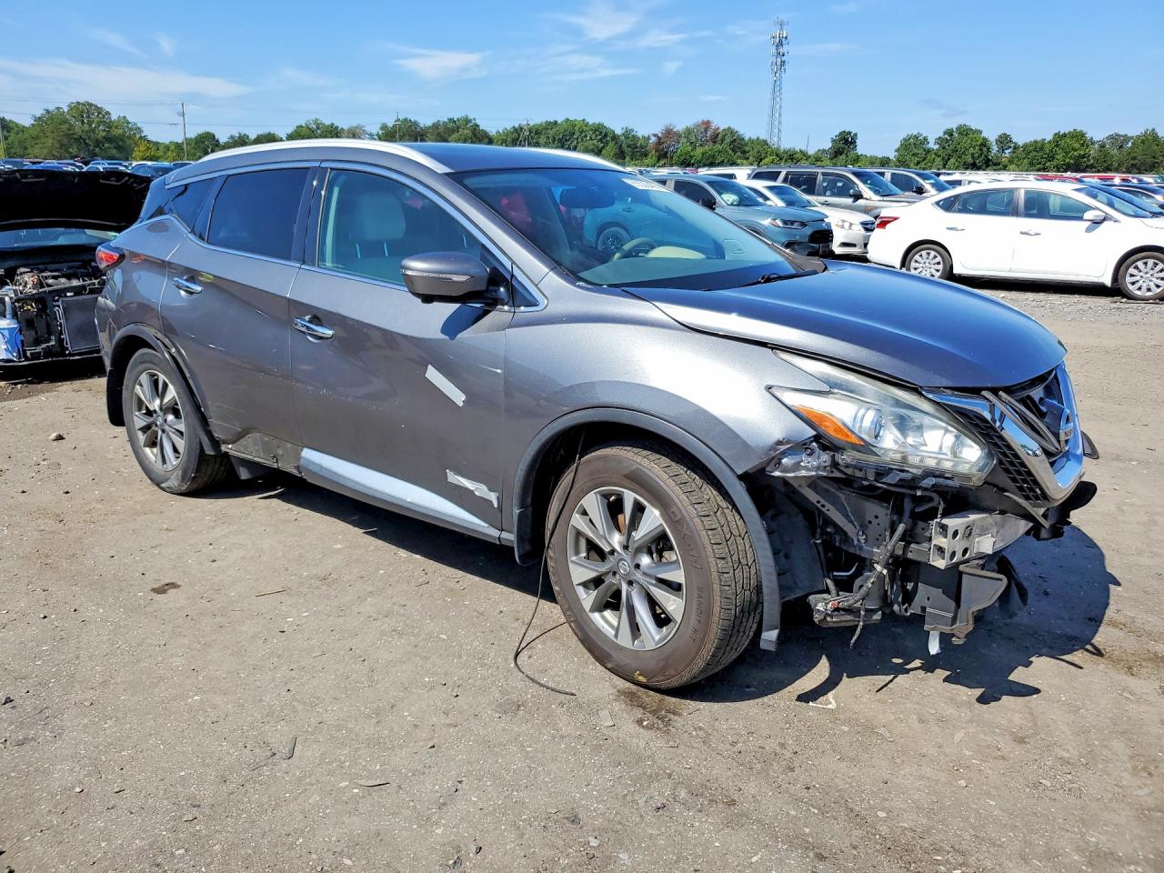 2015 Nissan Murano Sl Gray vin: 5N1AZ2MHXFN267031