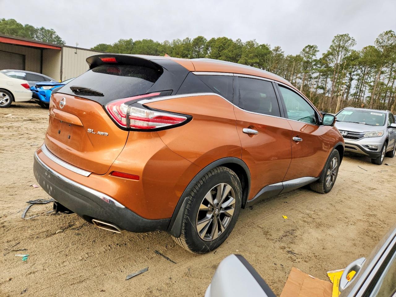 2015 Nissan Murano S Orange vin: 5N1AZ2MHXFN272584