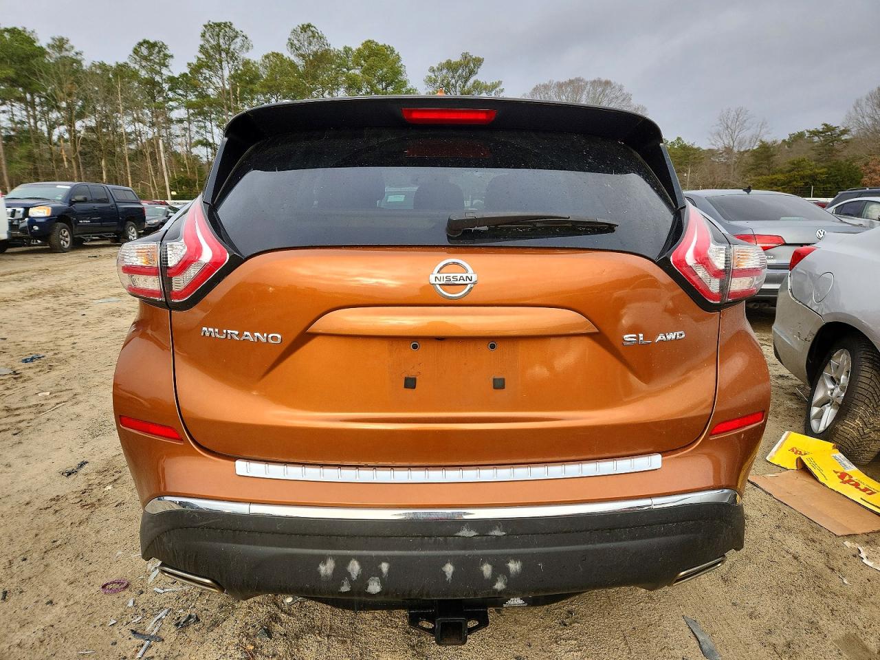 2015 Nissan Murano S Orange vin: 5N1AZ2MHXFN272584