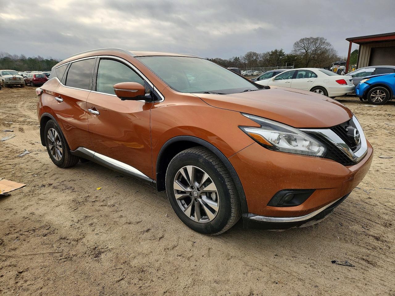 2015 Nissan Murano S Orange vin: 5N1AZ2MHXFN272584
