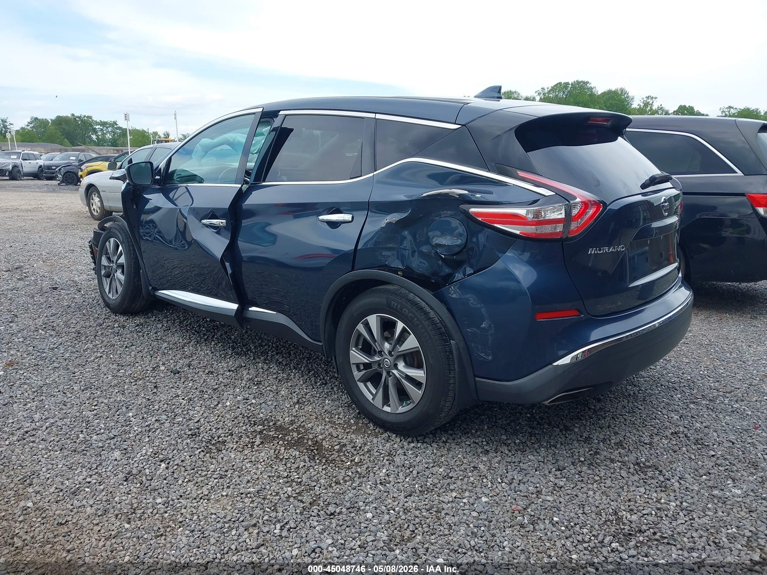 2016 Nissan Murano S Синий vin: 5N1AZ2MHXGN146338