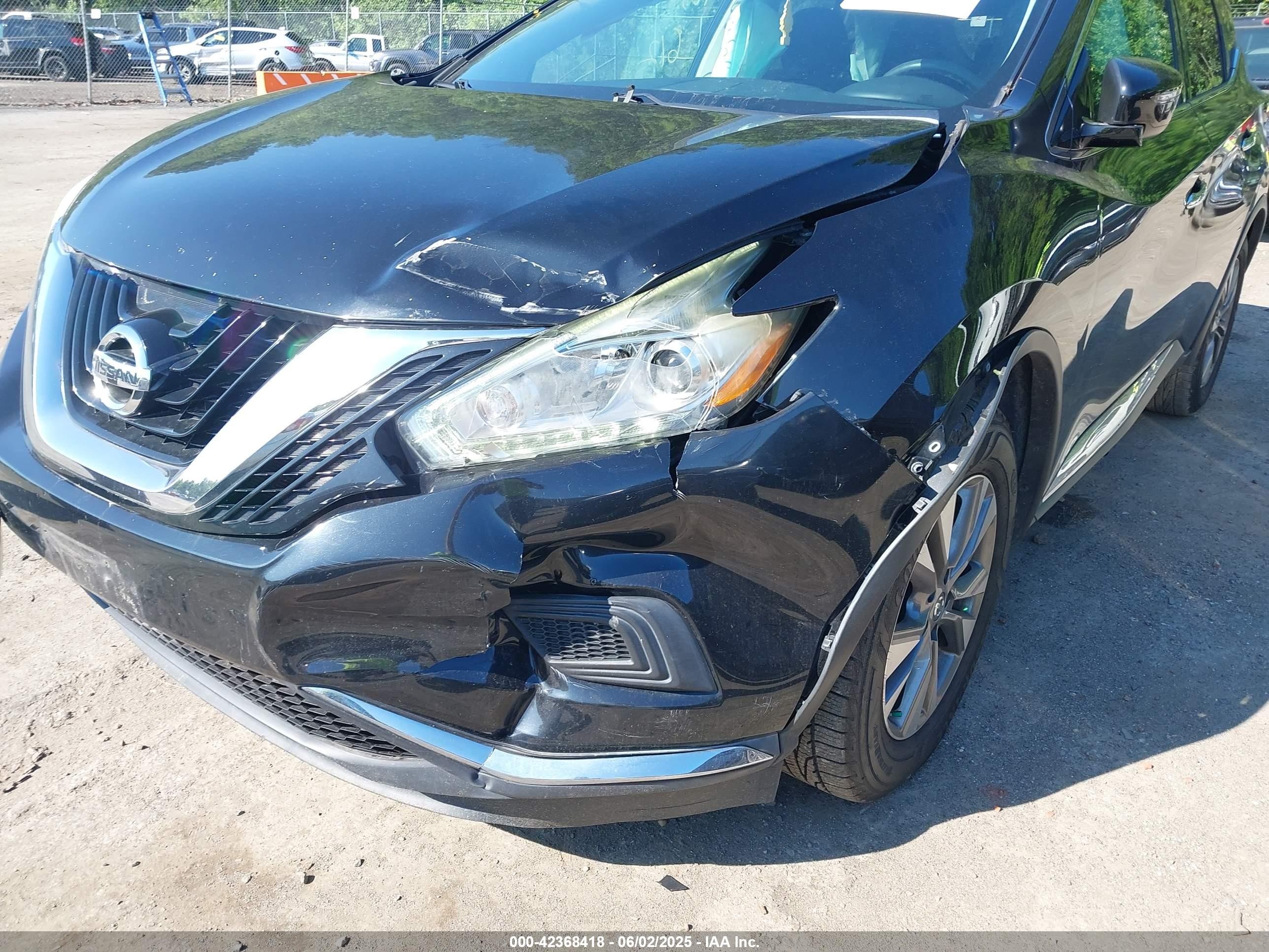 2016 Nissan Murano Platinum/s/sl/sv Black vin: 5N1AZ2MHXGN147733