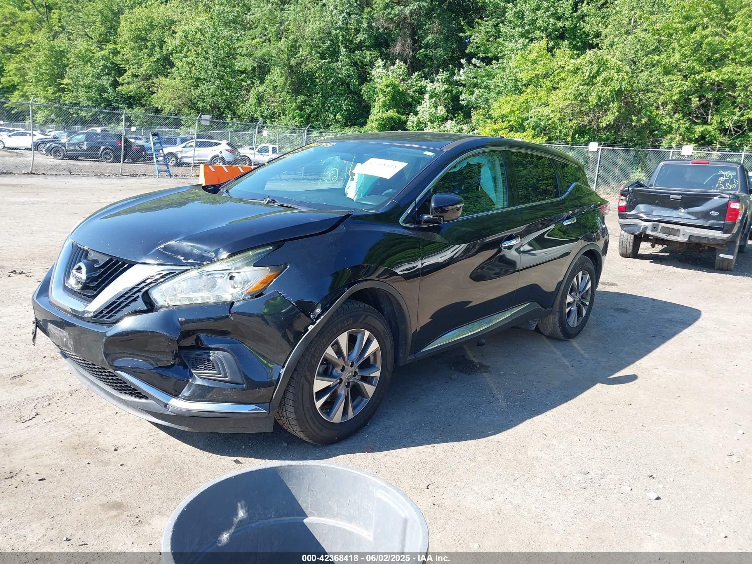 2016 Nissan Murano Platinum/s/sl/sv Black vin: 5N1AZ2MHXGN147733