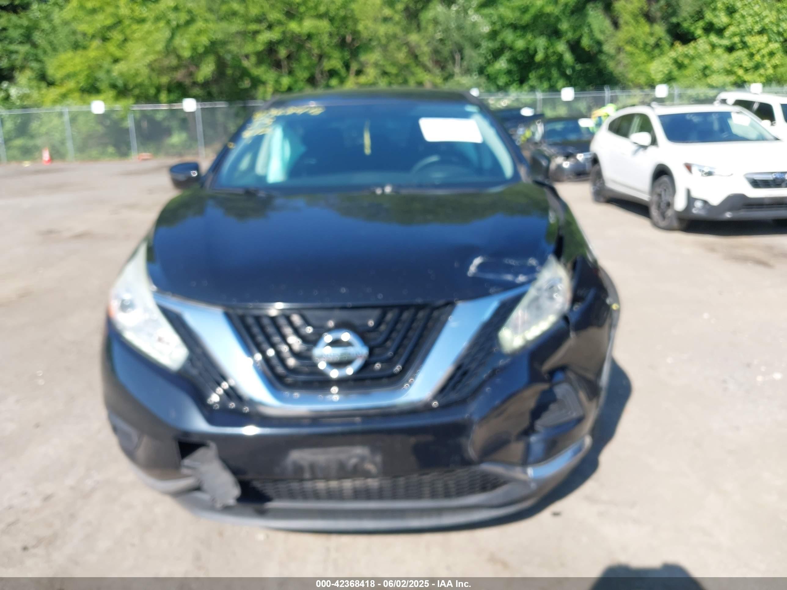 2016 Nissan Murano Platinum/s/sl/sv Black vin: 5N1AZ2MHXGN147733