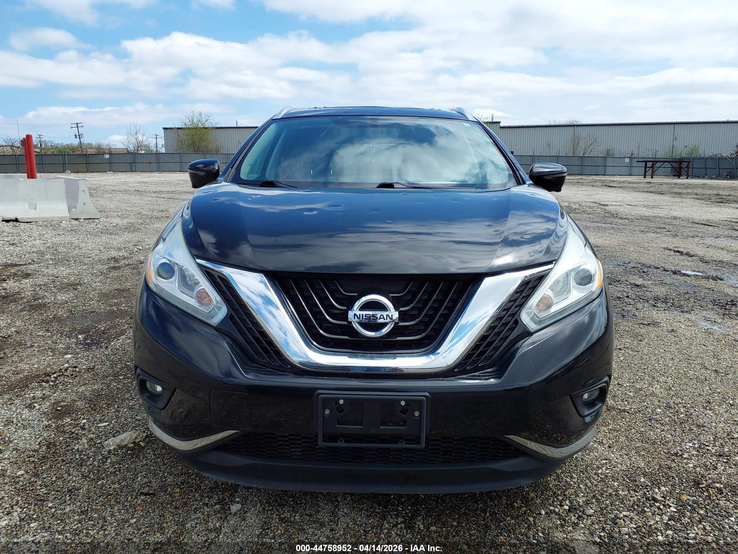 2017 Nissan Murano Platinum/s/sl/sv Черный vin: 5N1AZ2MHXHN119531