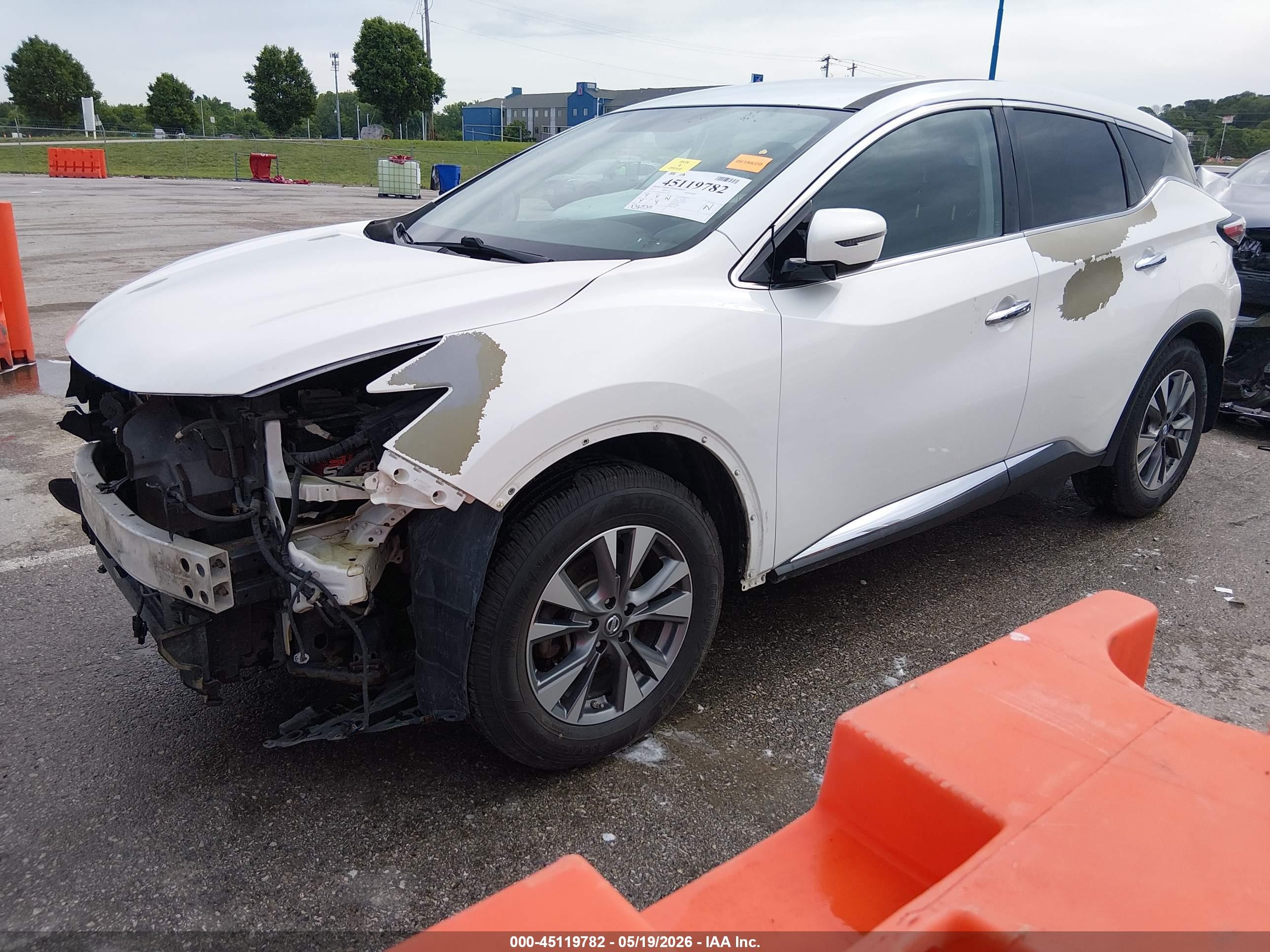 2017 Nissan Murano S White vin: 5N1AZ2MHXHN145997