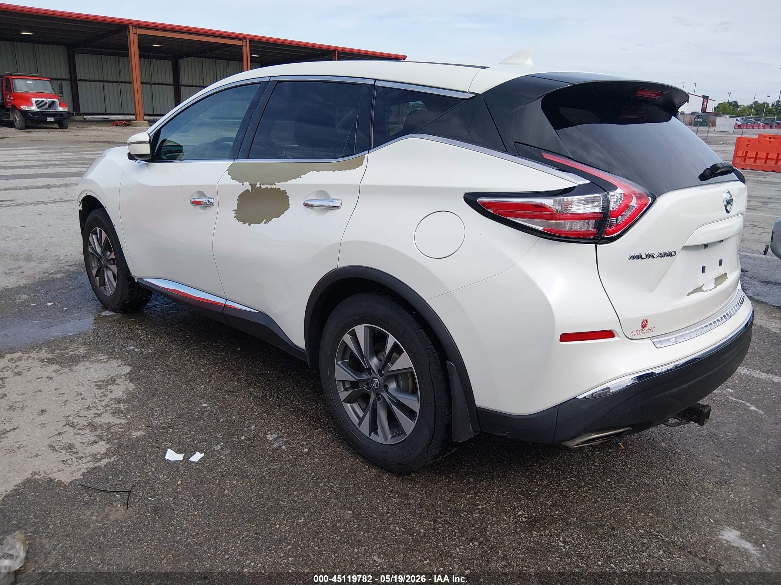 2017 Nissan Murano S White vin: 5N1AZ2MHXHN145997