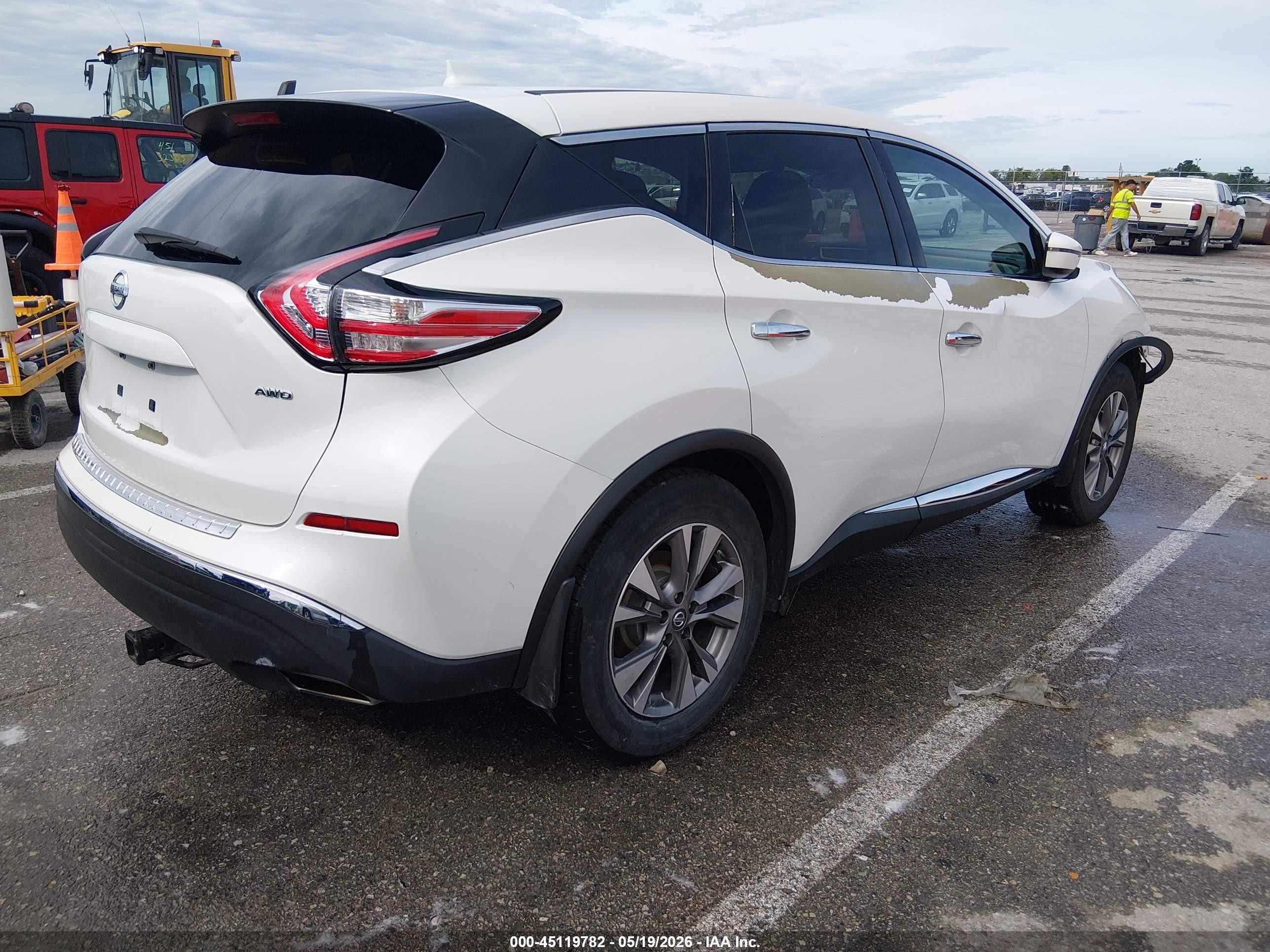 2017 Nissan Murano S White vin: 5N1AZ2MHXHN145997