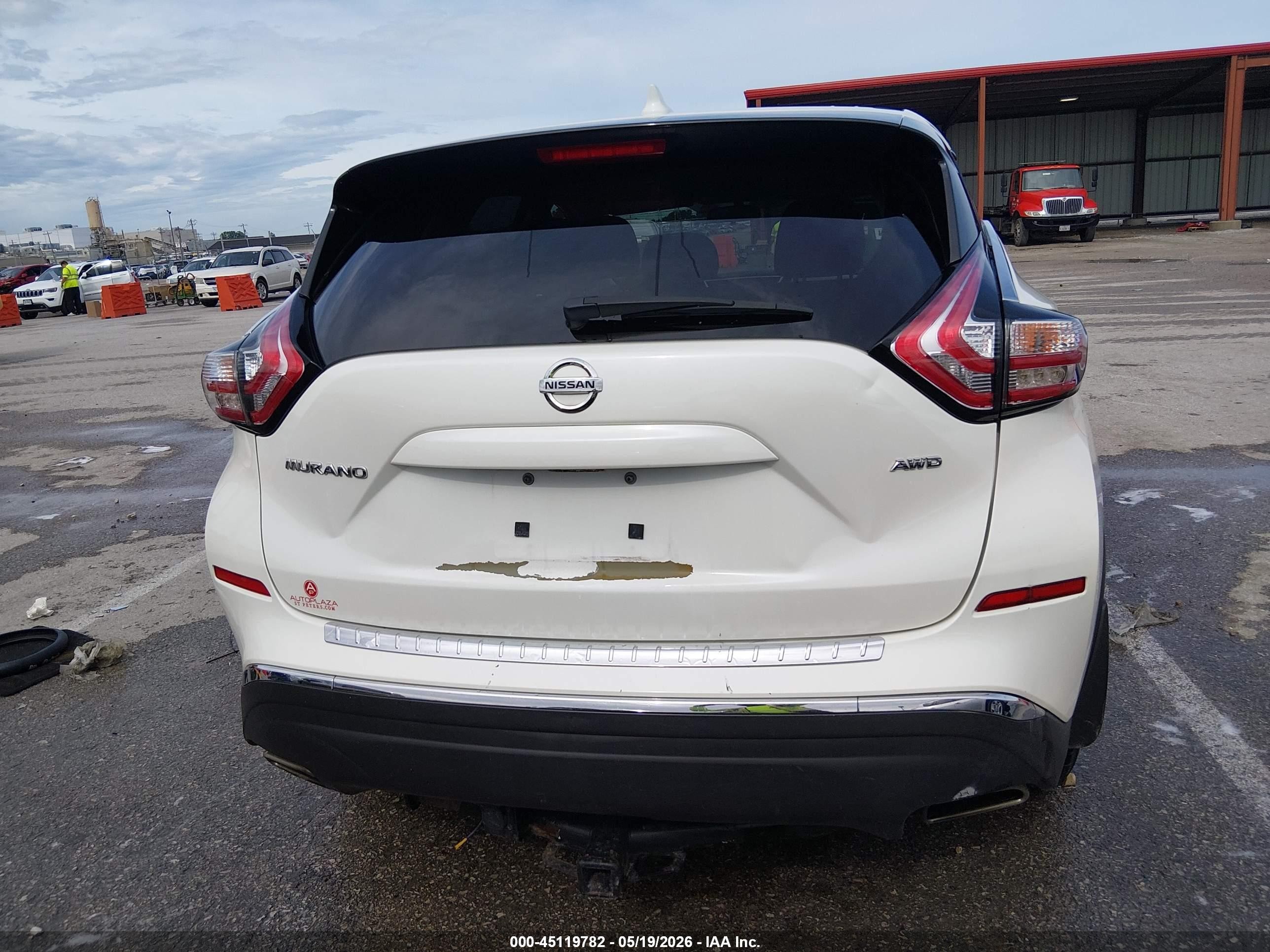 2017 Nissan Murano S White vin: 5N1AZ2MHXHN145997