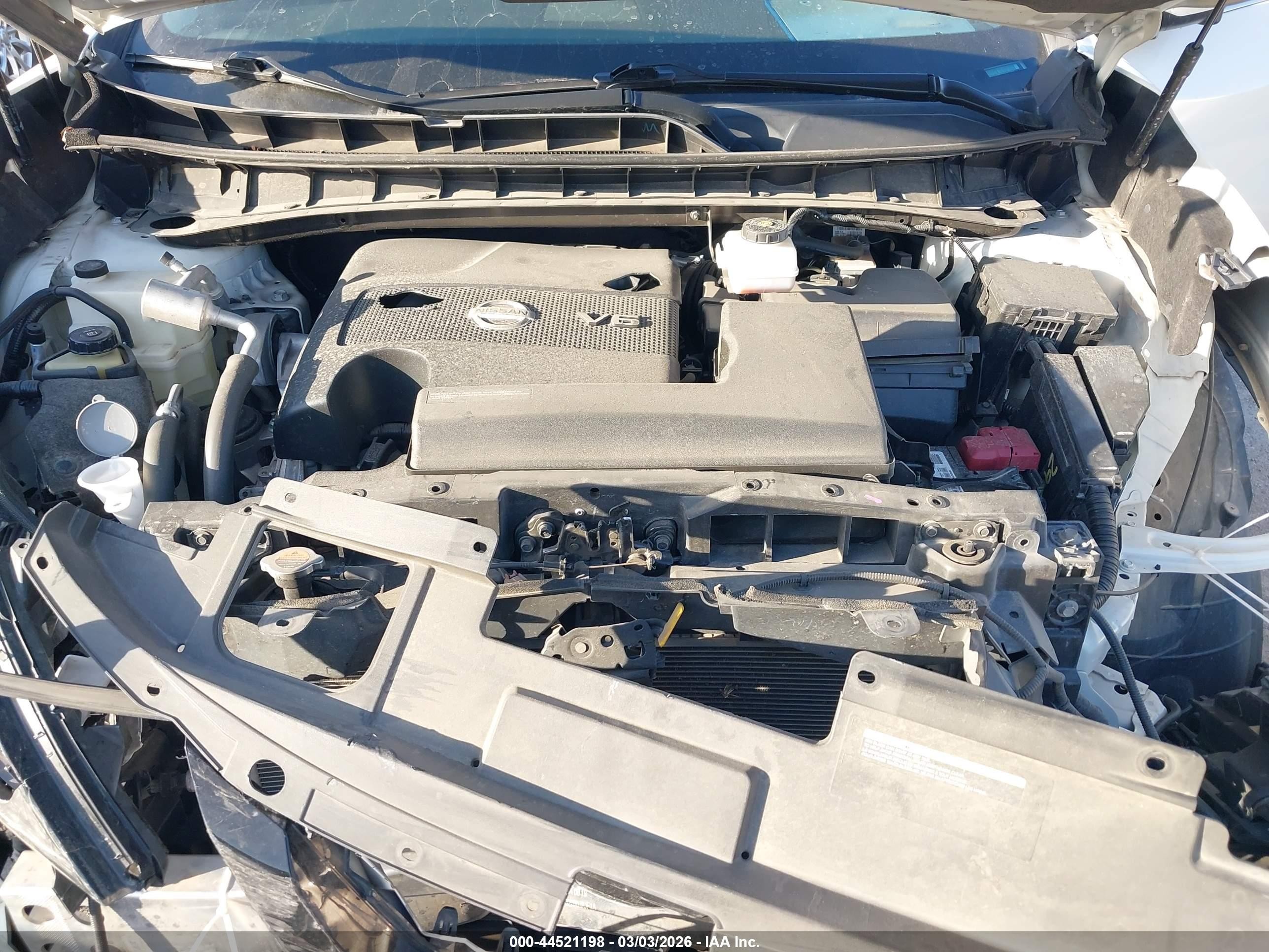 2019 Nissan Murano Sv White vin: 5N1AZ2MJ6KN157400