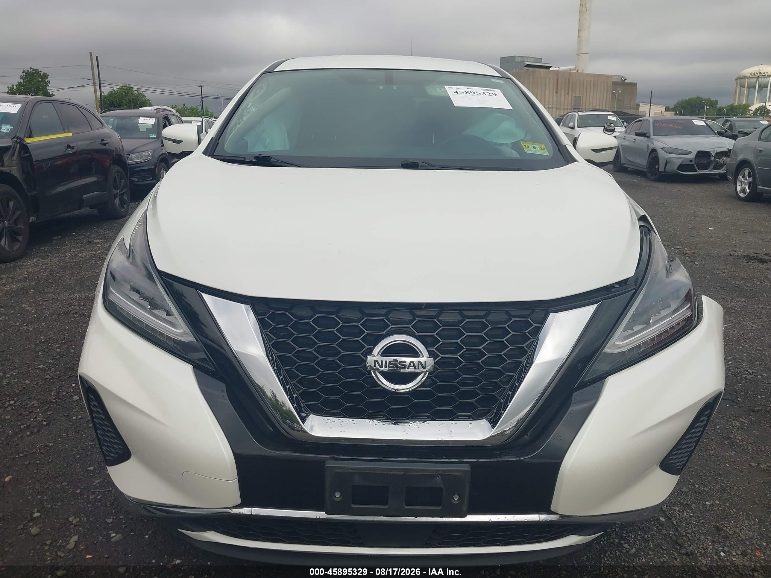 2019 Nissan Murano S White vin: 5N1AZ2MS5KN143562