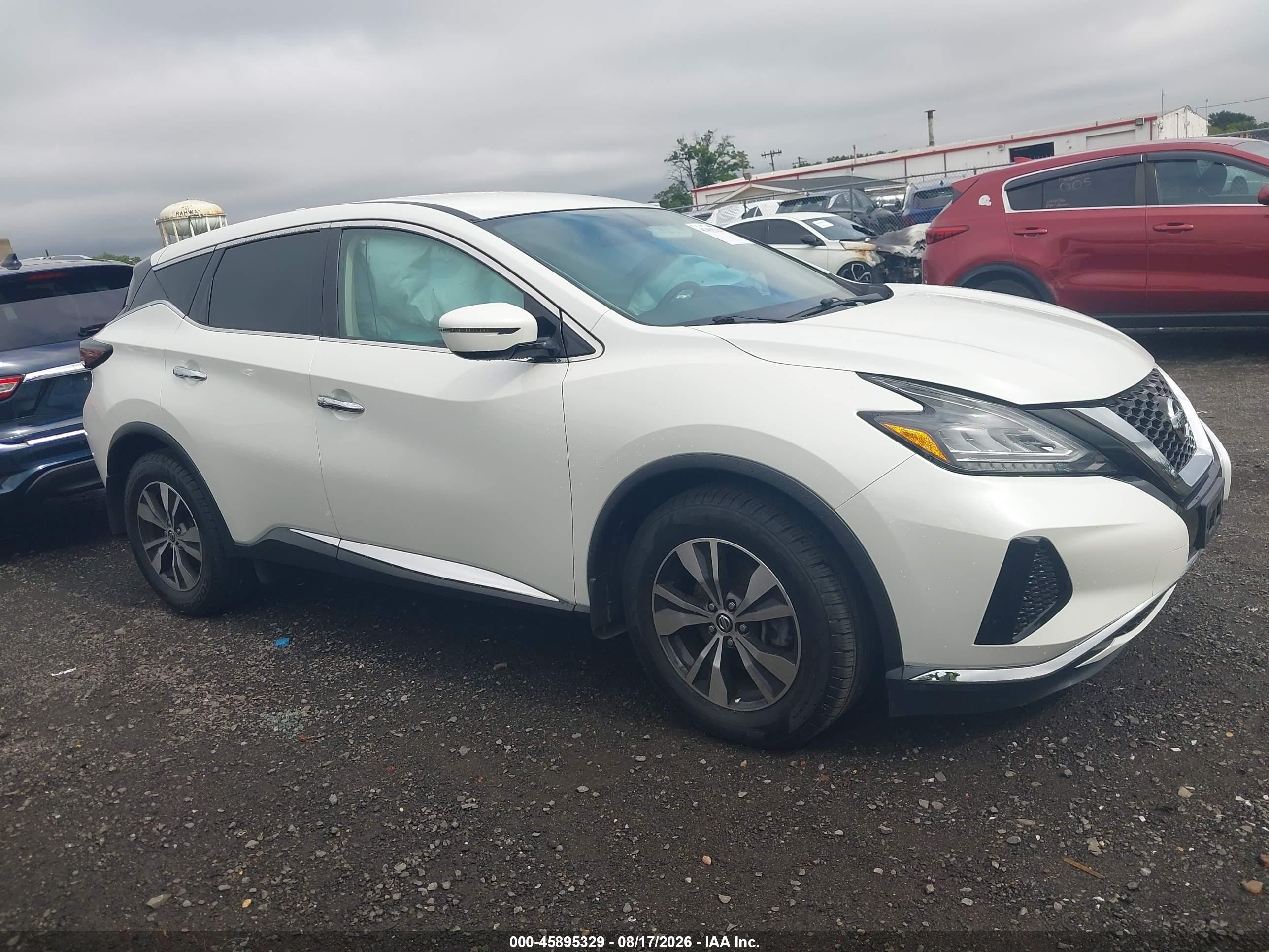 2019 Nissan Murano S White vin: 5N1AZ2MS5KN143562