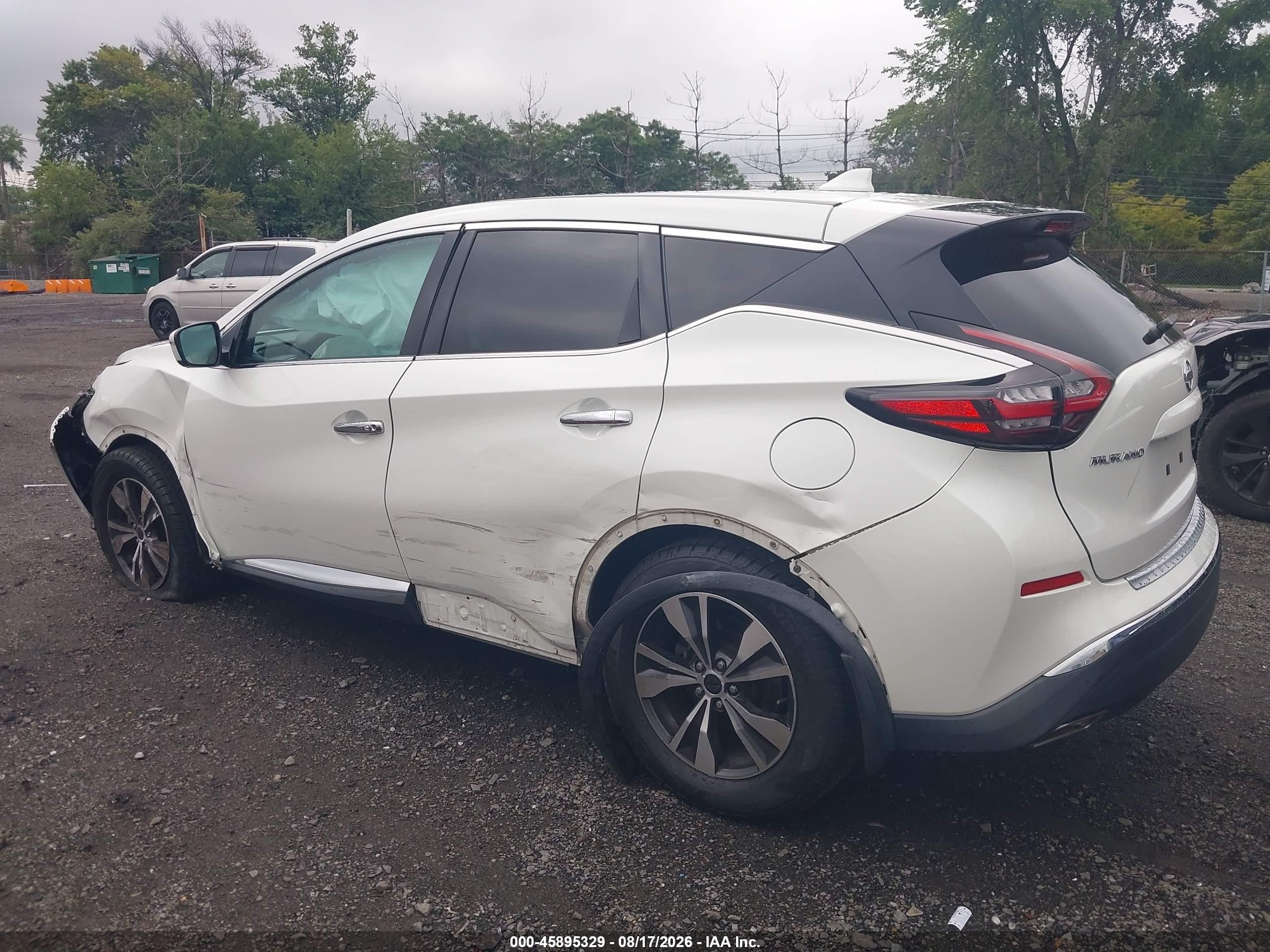 2019 Nissan Murano S White vin: 5N1AZ2MS5KN143562