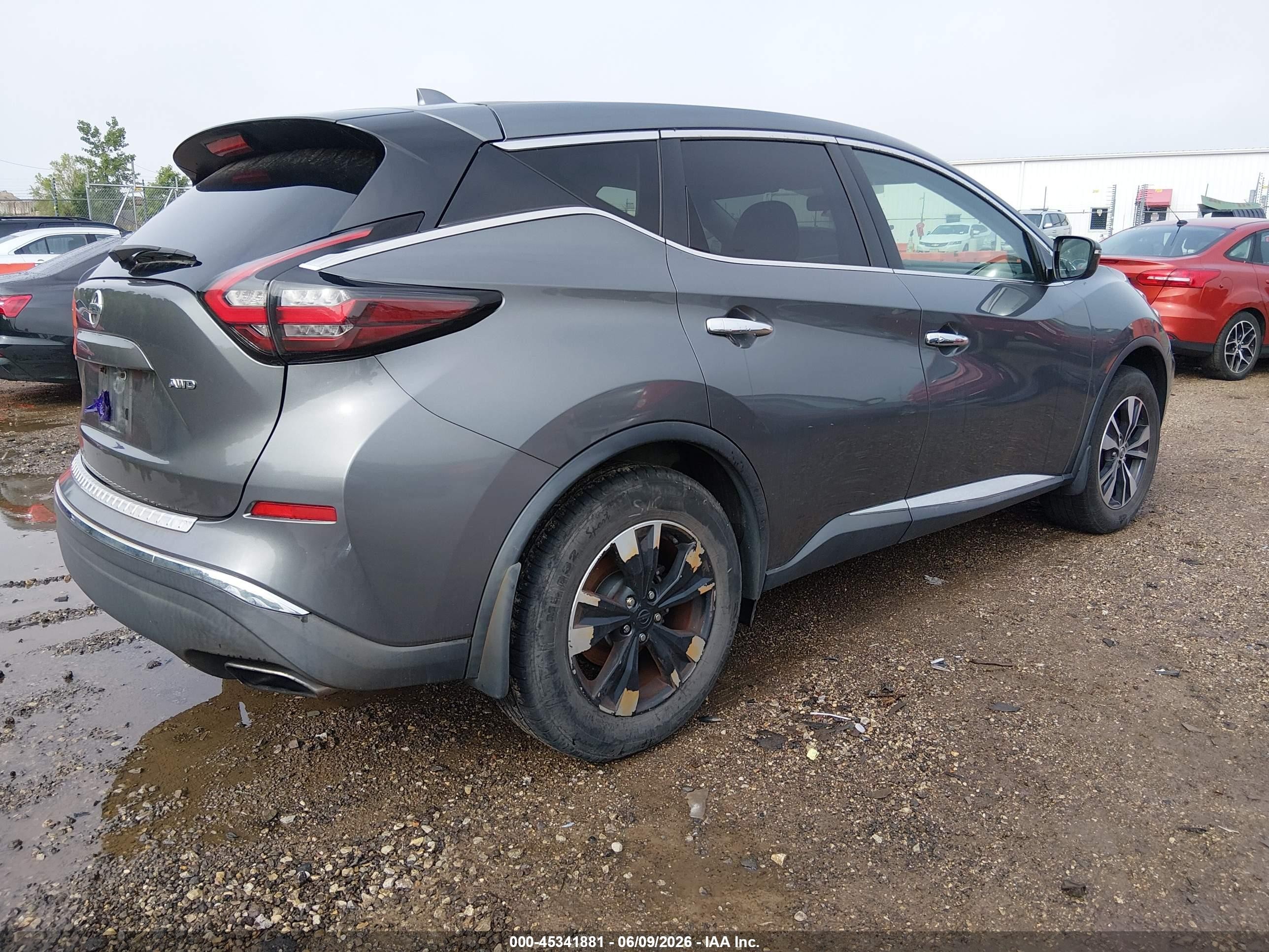 2019 Nissan Murano S Серый vin: 5N1AZ2MS7KN161223