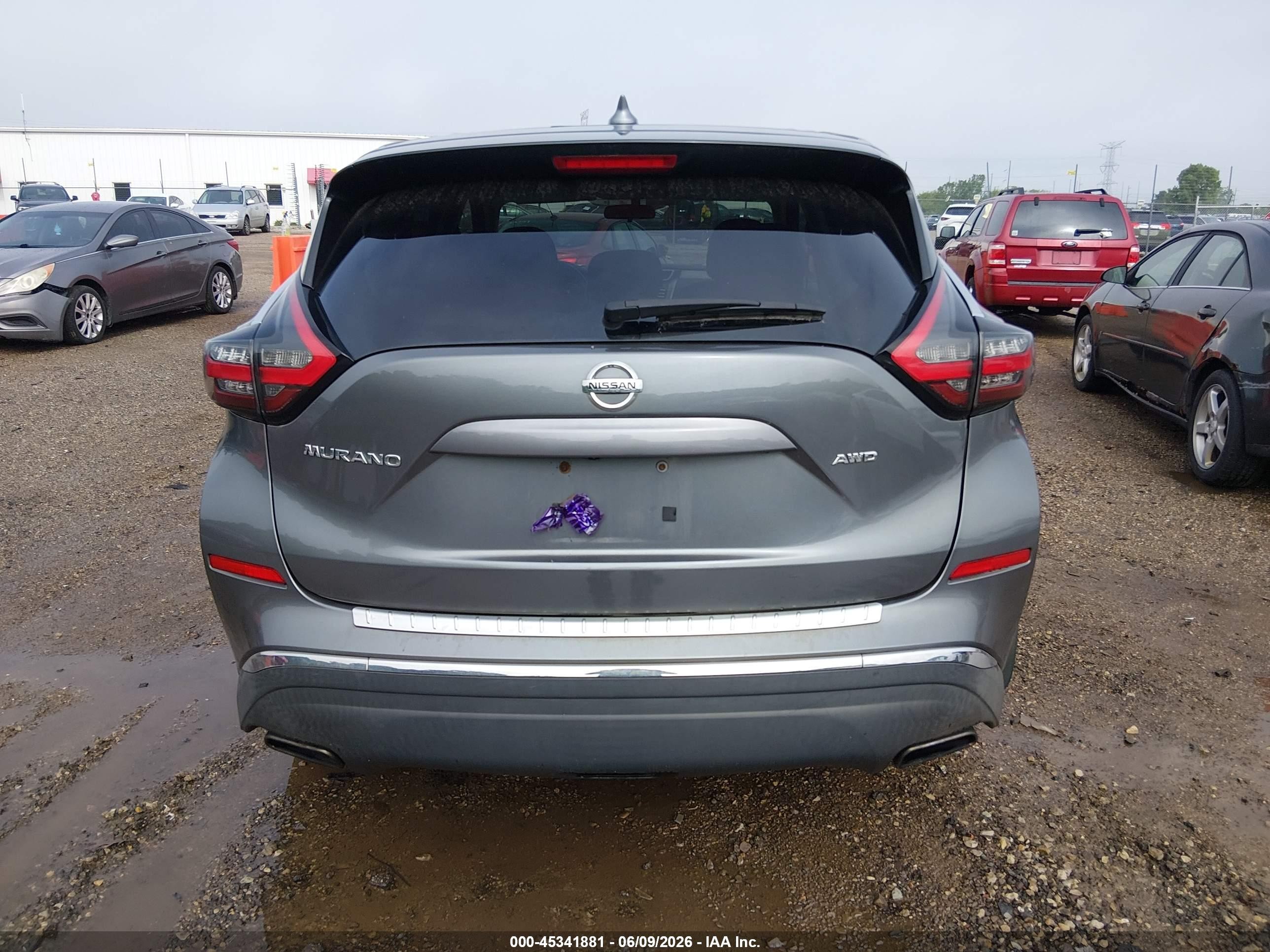 2019 Nissan Murano S Серый vin: 5N1AZ2MS7KN161223