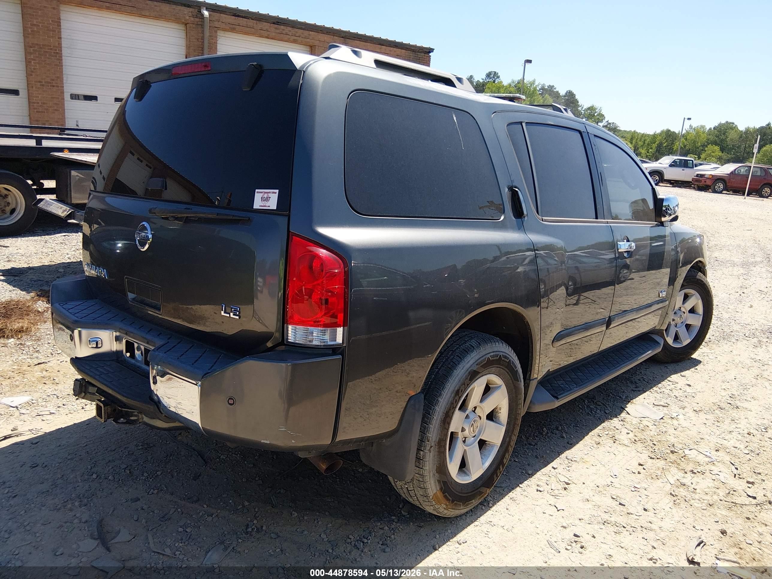 2007 Nissan Armada Le Серый vin: 5N1BA08A27N711937
