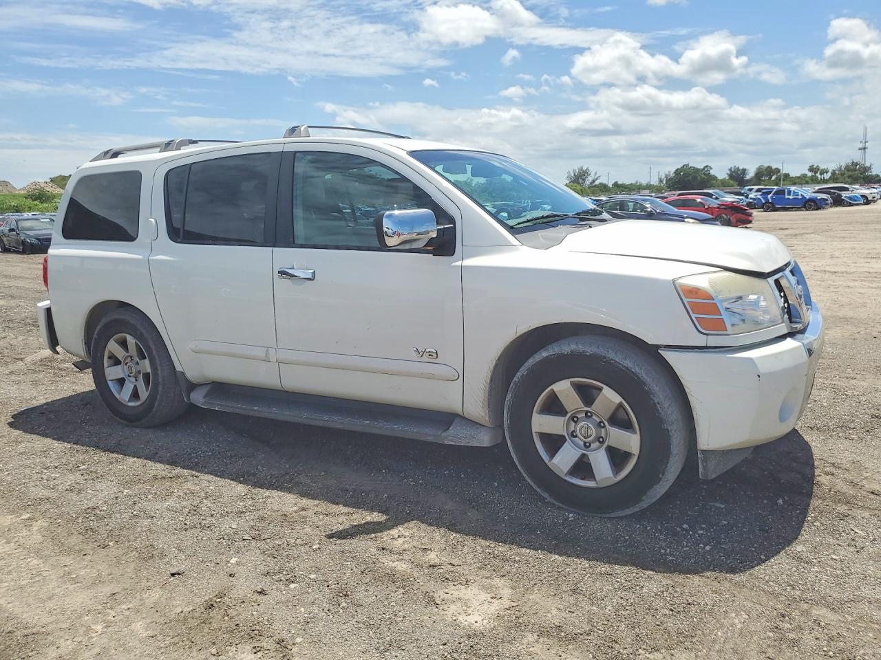 2007 Nissan Armada Se Ffv White vin: 5N1BA08A47N709073