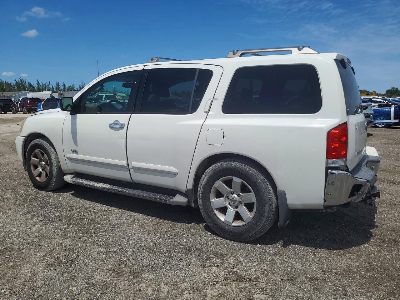 2007 Nissan Armada Se Ffv White vin: 5N1BA08A47N709073