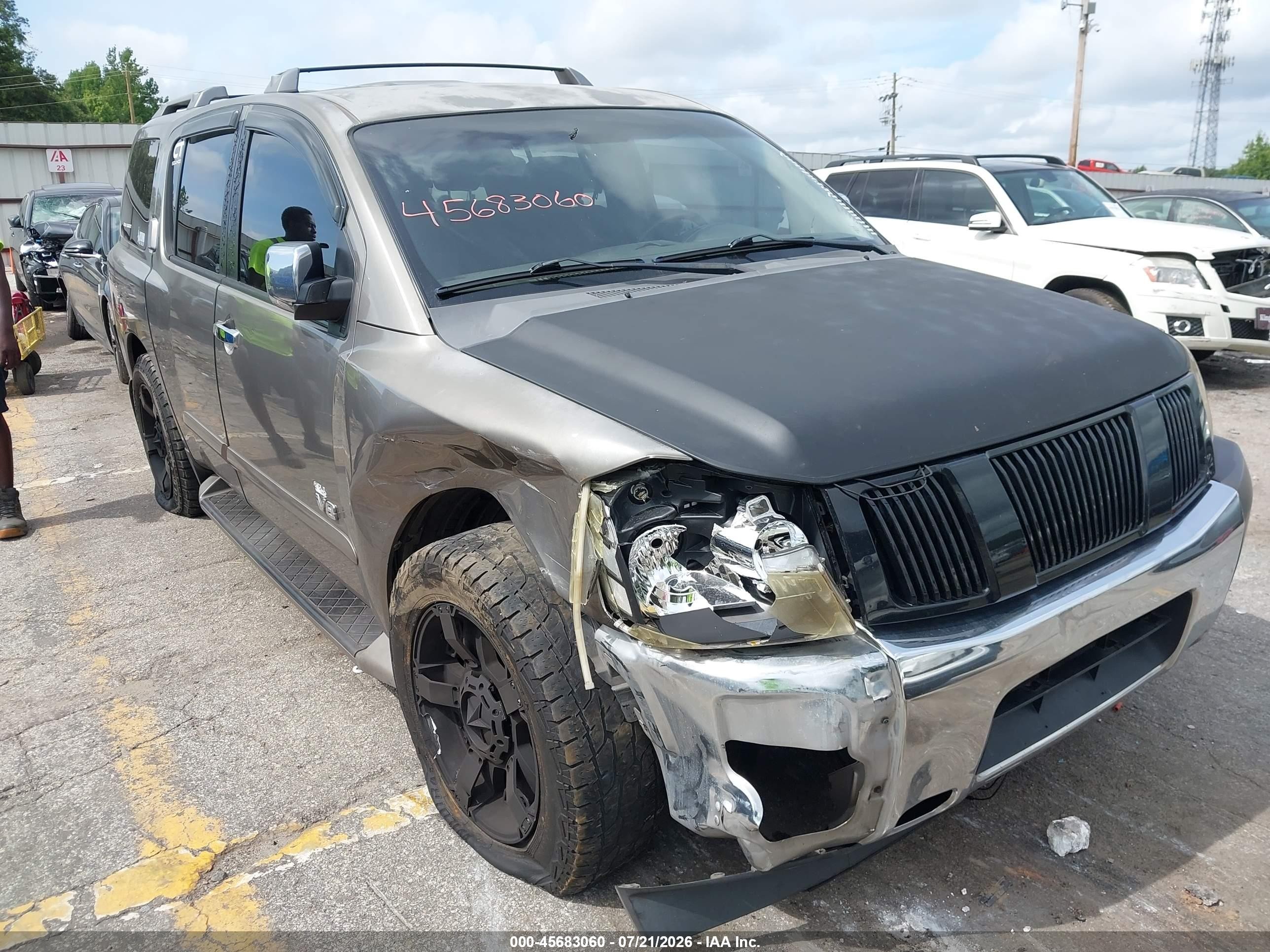 2007 Nissan Armada Se Желто-коричневый vin: 5N1BA08A47N718808
