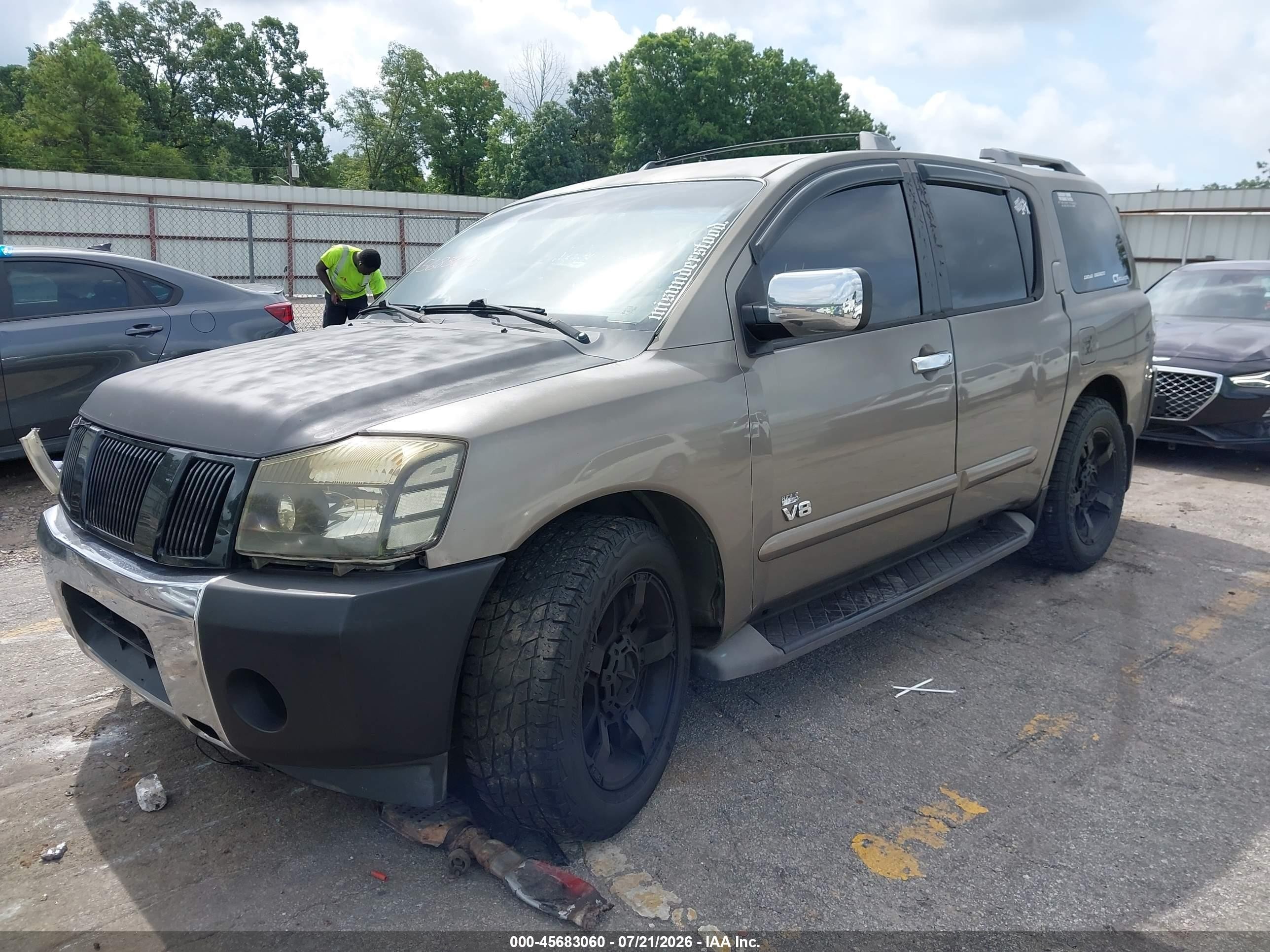 2007 Nissan Armada Se Желто-коричневый vin: 5N1BA08A47N718808
