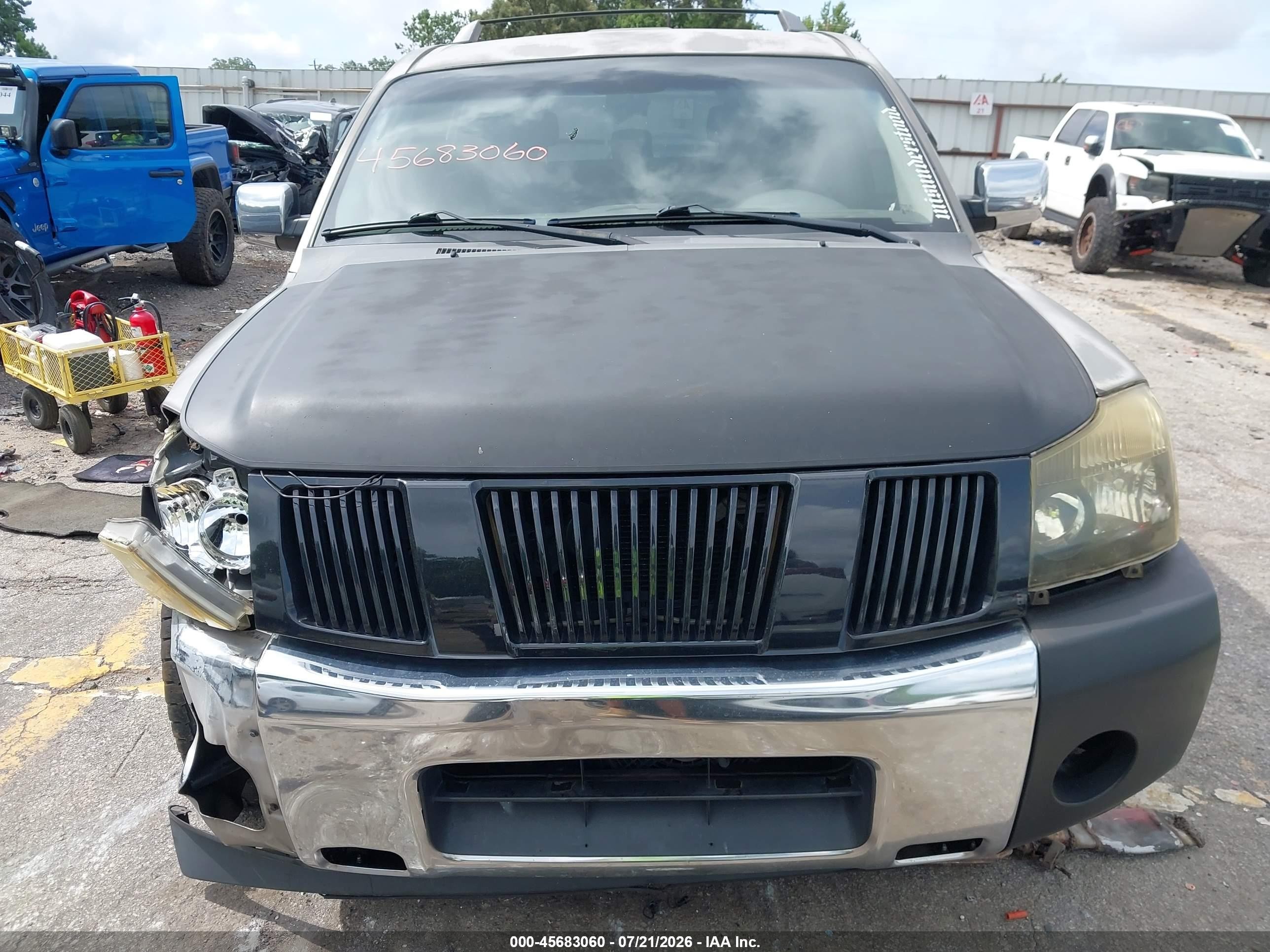 2007 Nissan Armada Se Желто-коричневый vin: 5N1BA08A47N718808