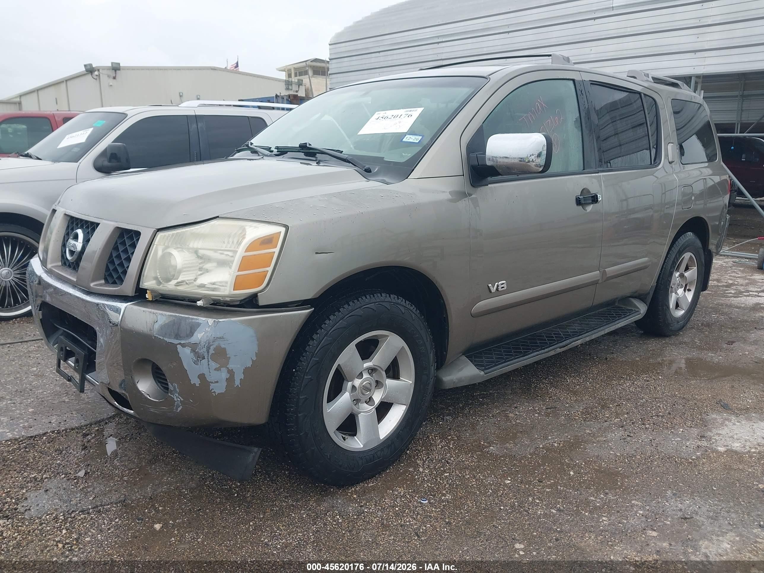 2007 Nissan Armada Se Beige vin: 5N1BA08A57N721362