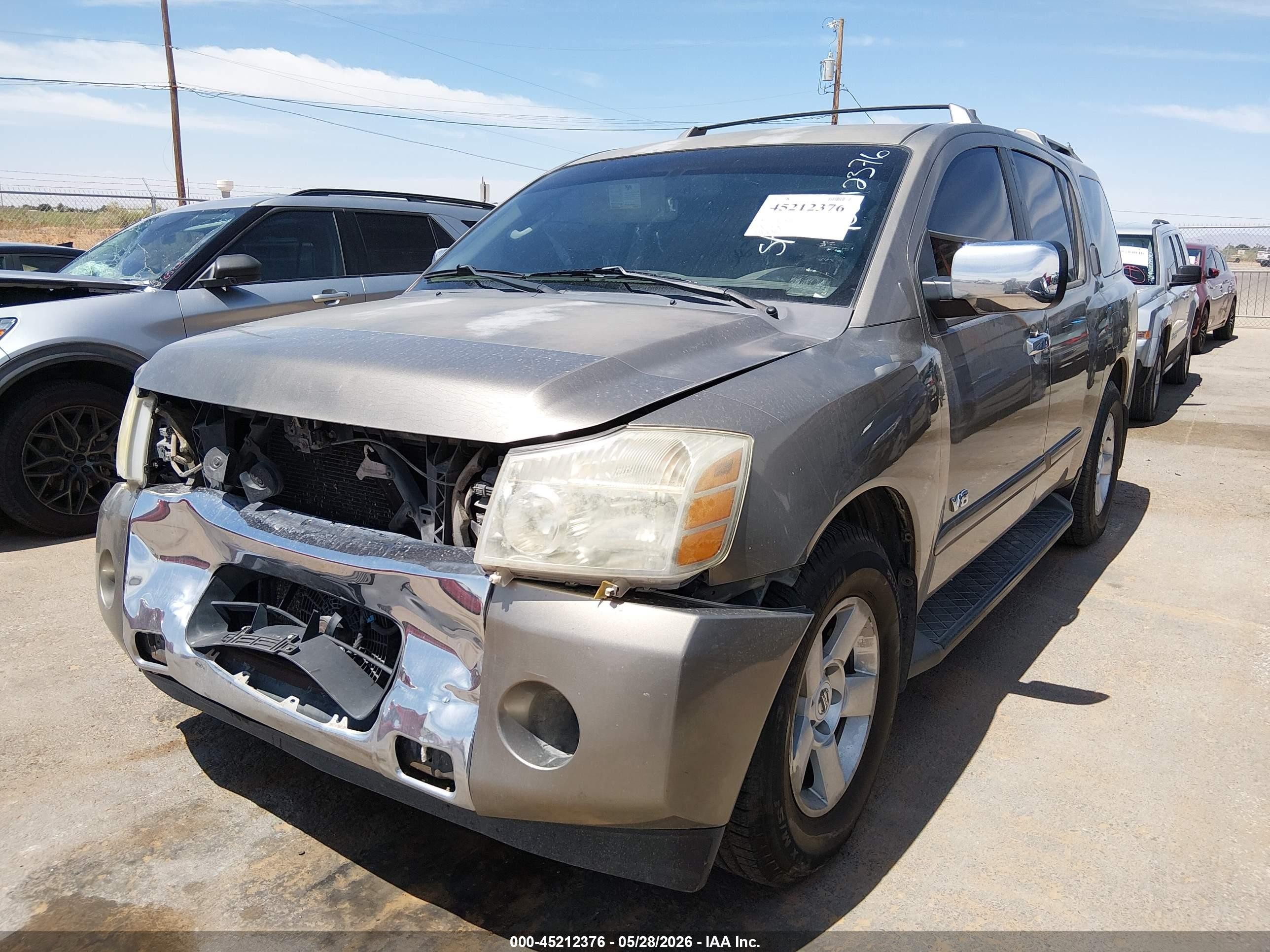2007 Nissan Armada Se Beige vin: 5N1BA08A77N713327