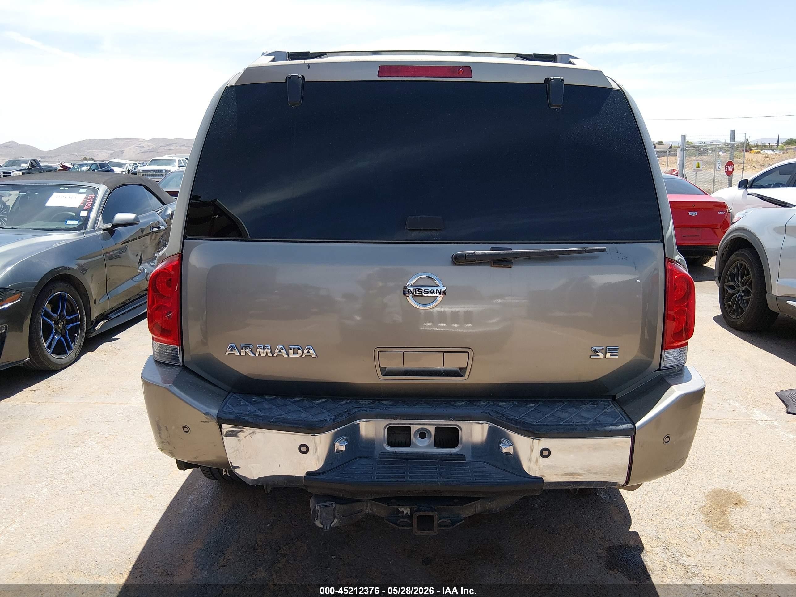 2007 Nissan Armada Se Beige vin: 5N1BA08A77N713327