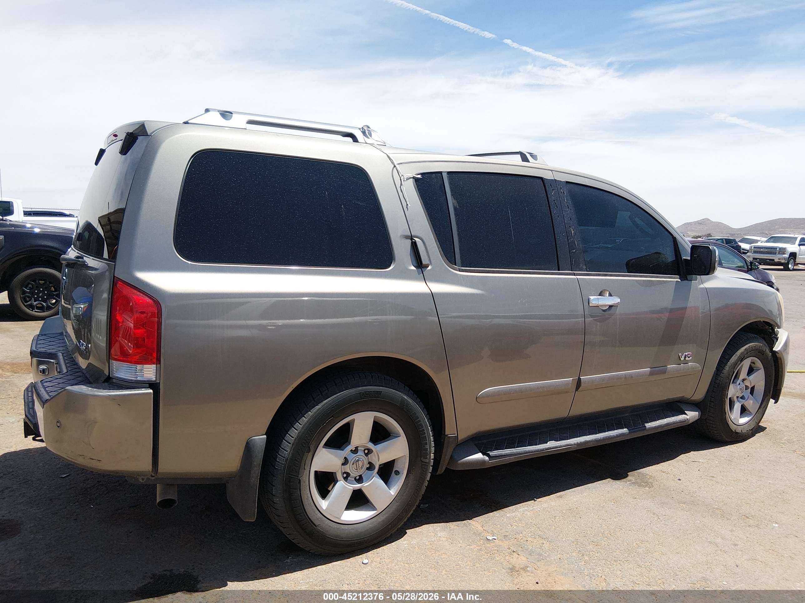 2007 Nissan Armada Se Beige vin: 5N1BA08A77N713327