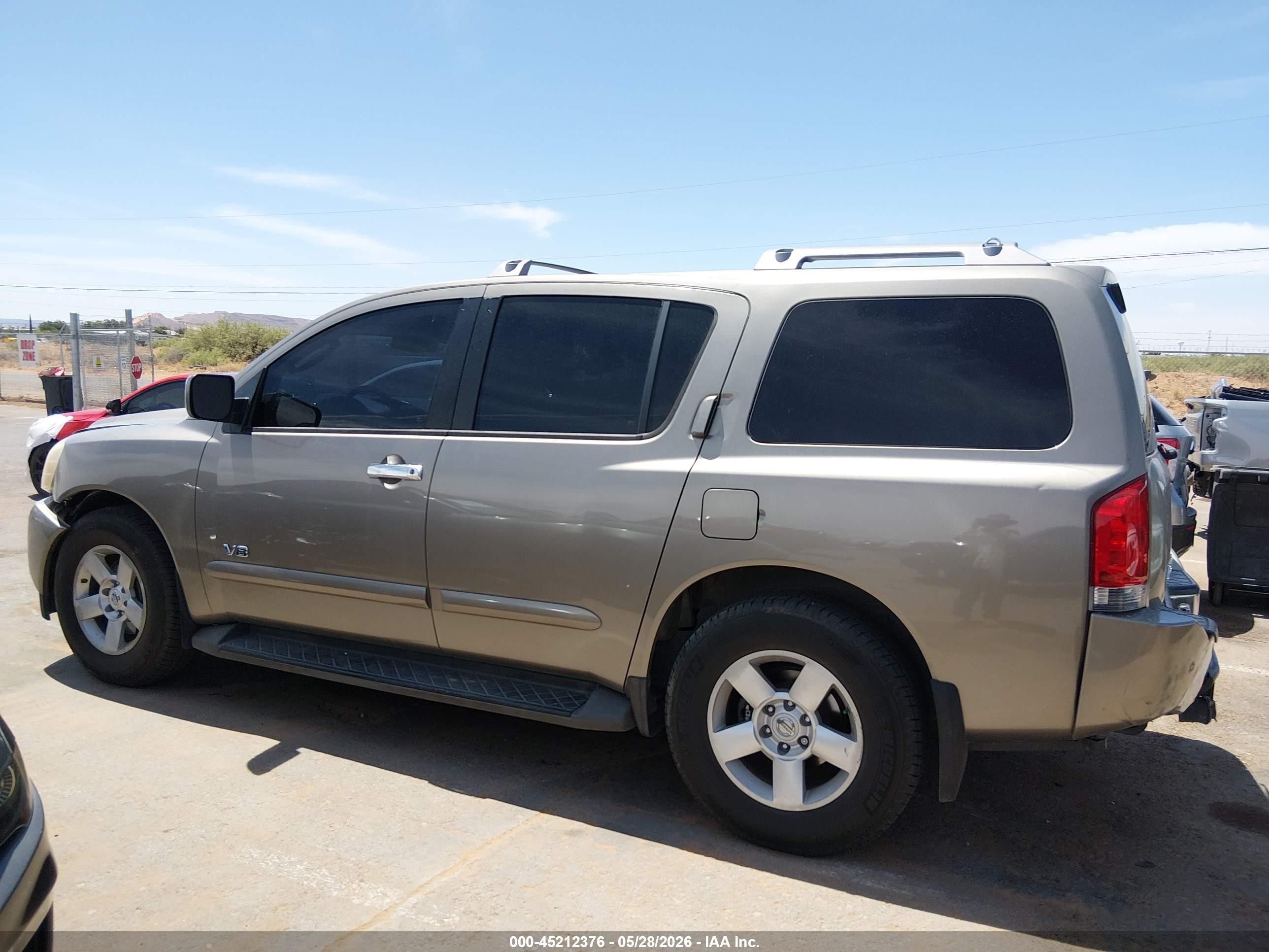 2007 Nissan Armada Se Beige vin: 5N1BA08A77N713327