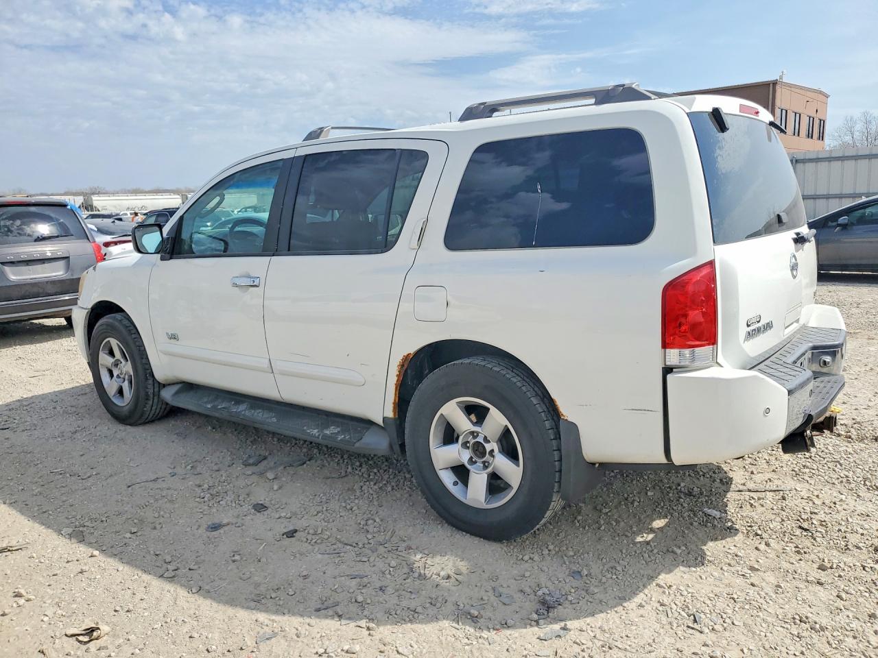 2007 Nissan Armada Se Ffv White vin: 5N1BA08C27N702933
