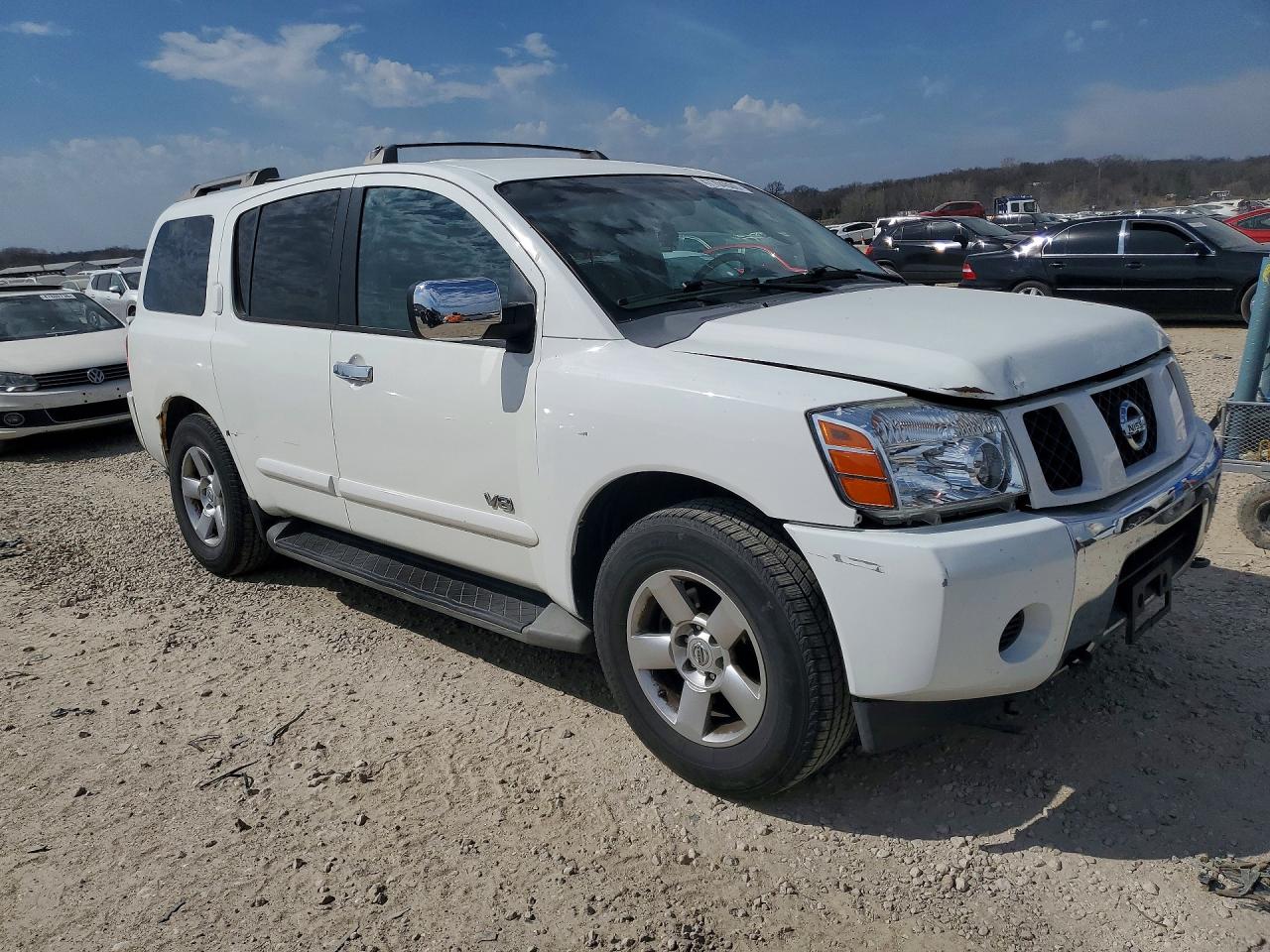 2007 Nissan Armada Se Ffv White vin: 5N1BA08C27N702933