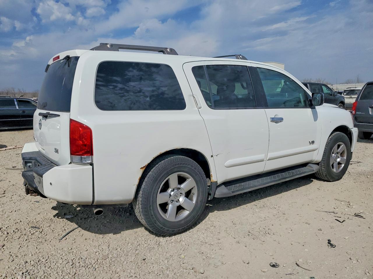 2007 Nissan Armada Se Ffv White vin: 5N1BA08C27N702933