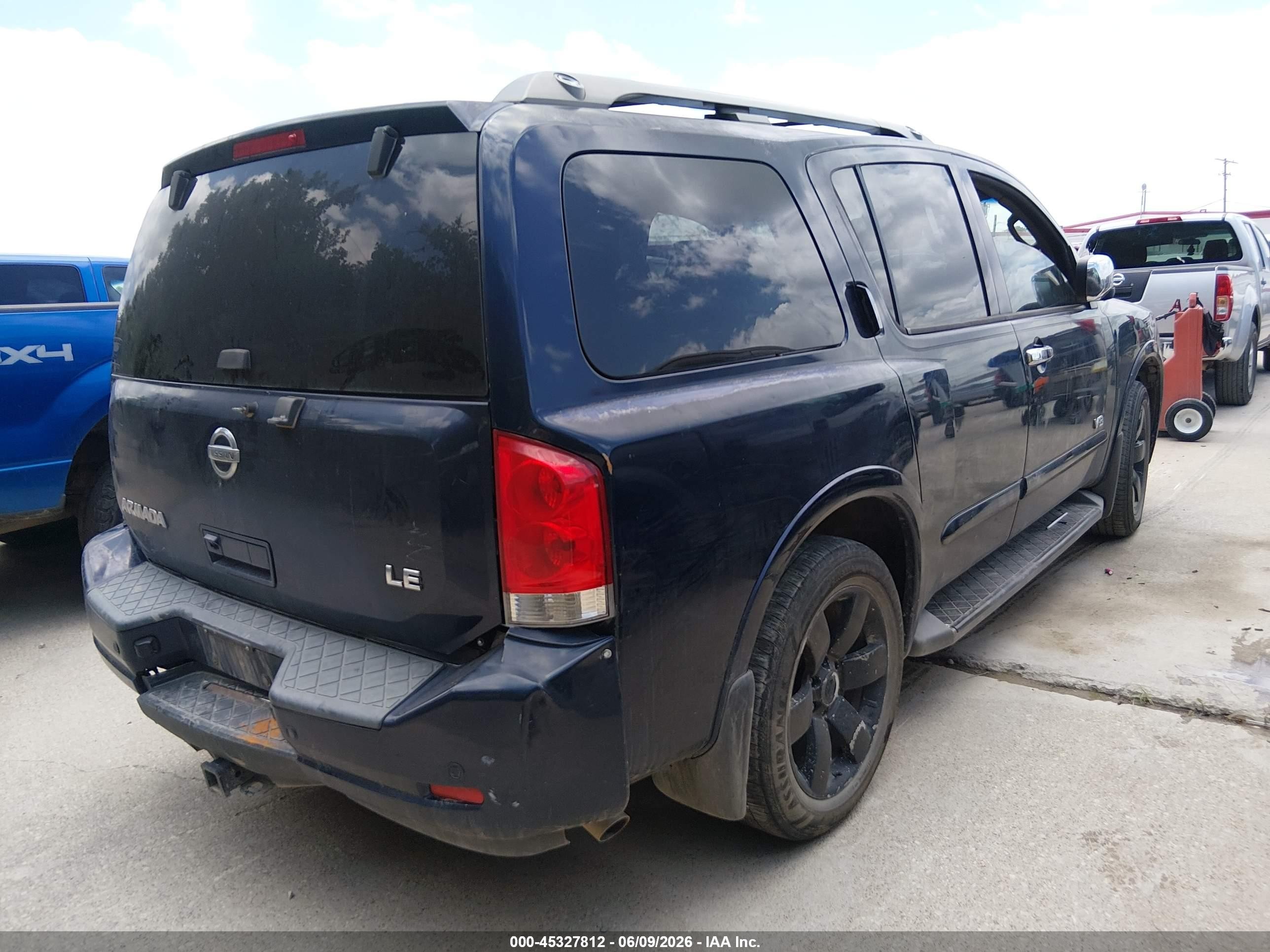 2008 Nissan Armada Le Blue vin: 5N1BA08C68N604912