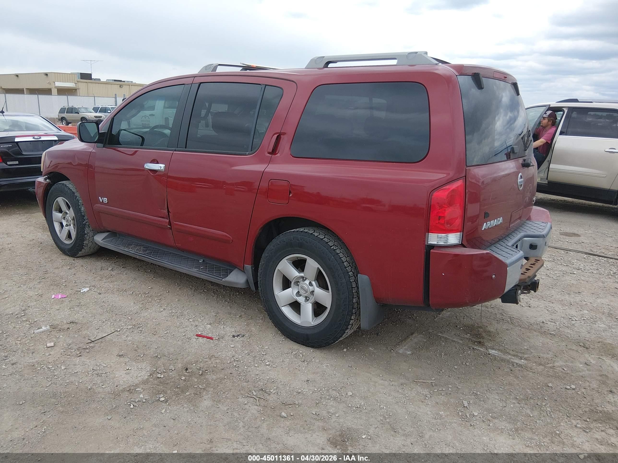 2007 Nissan Armada Se Maroon vin: 5N1BA08C87N720028