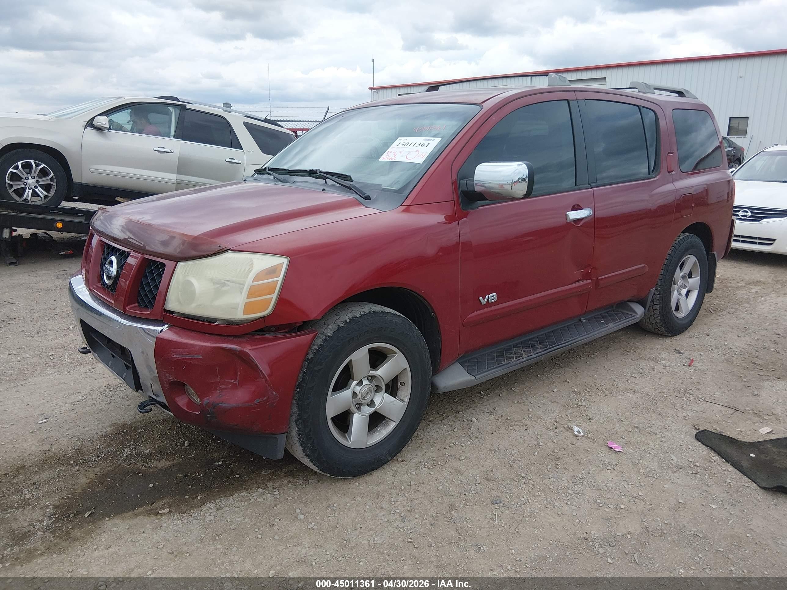 2007 Nissan Armada Se Maroon vin: 5N1BA08C87N720028