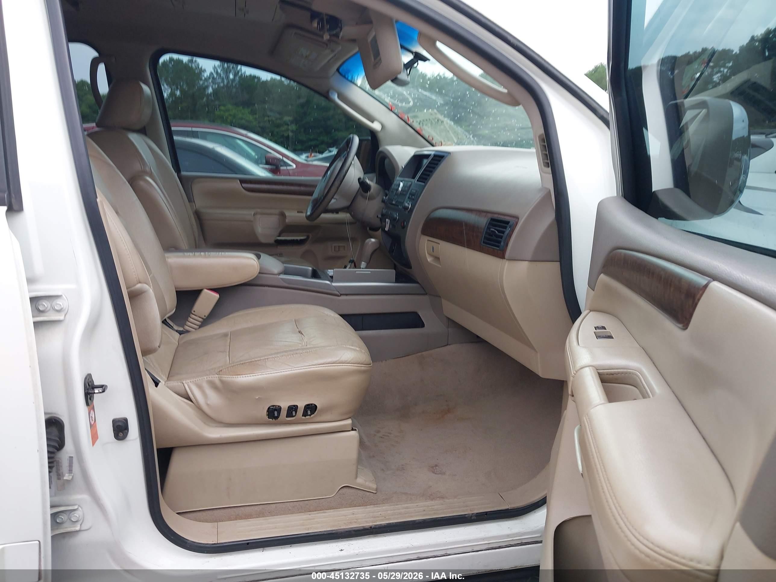 2008 Nissan Armada Le White vin: 5N1BA08C88N603454