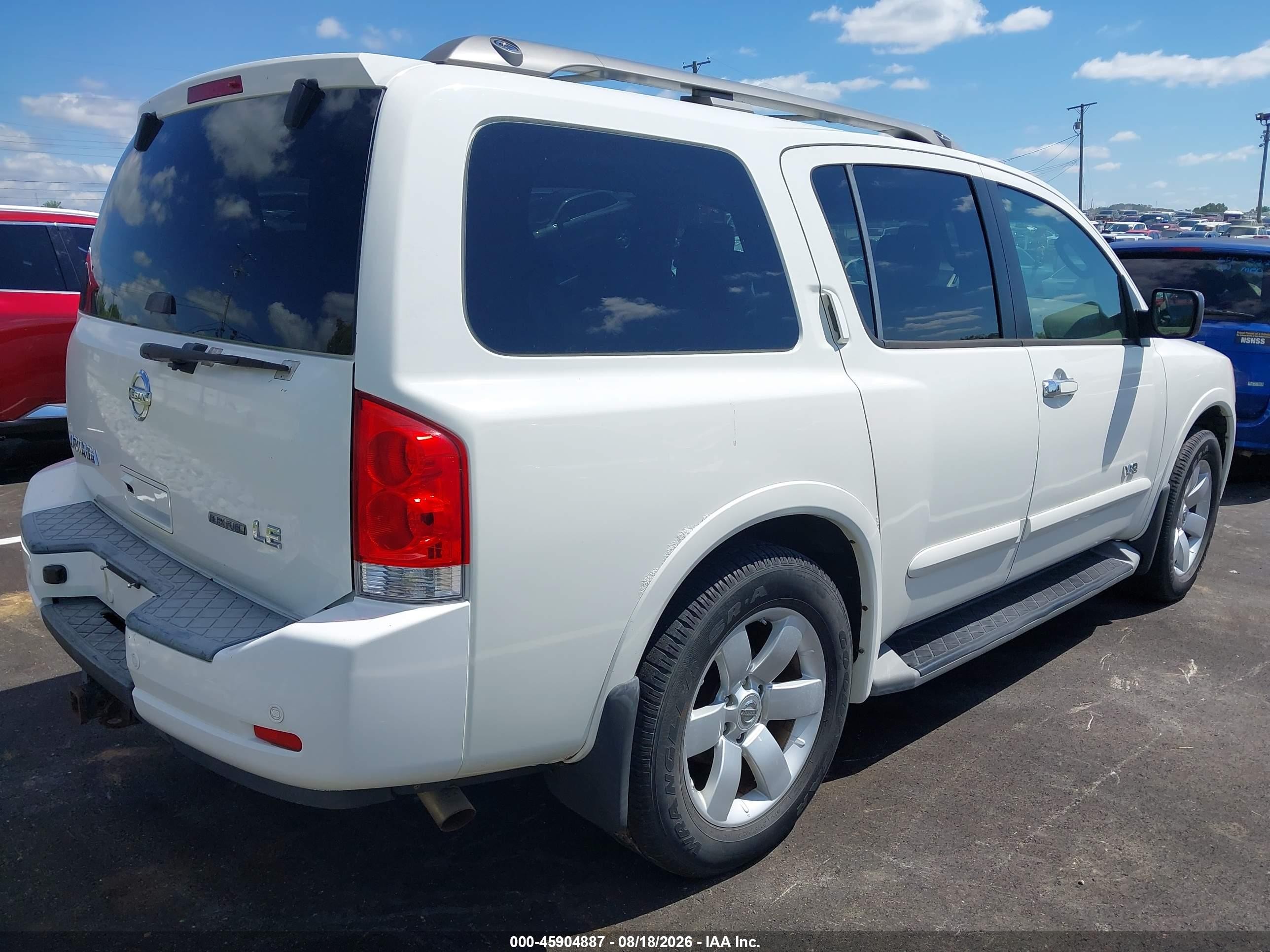 2008 Nissan Armada Le White vin: 5N1BA08C98N614799