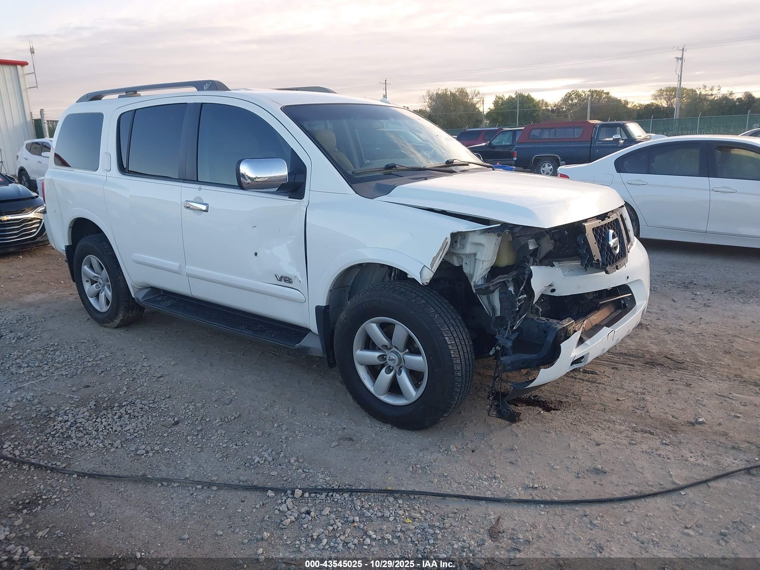2009 Nissan Armada Se White vin: 5N1BA08C99N600855